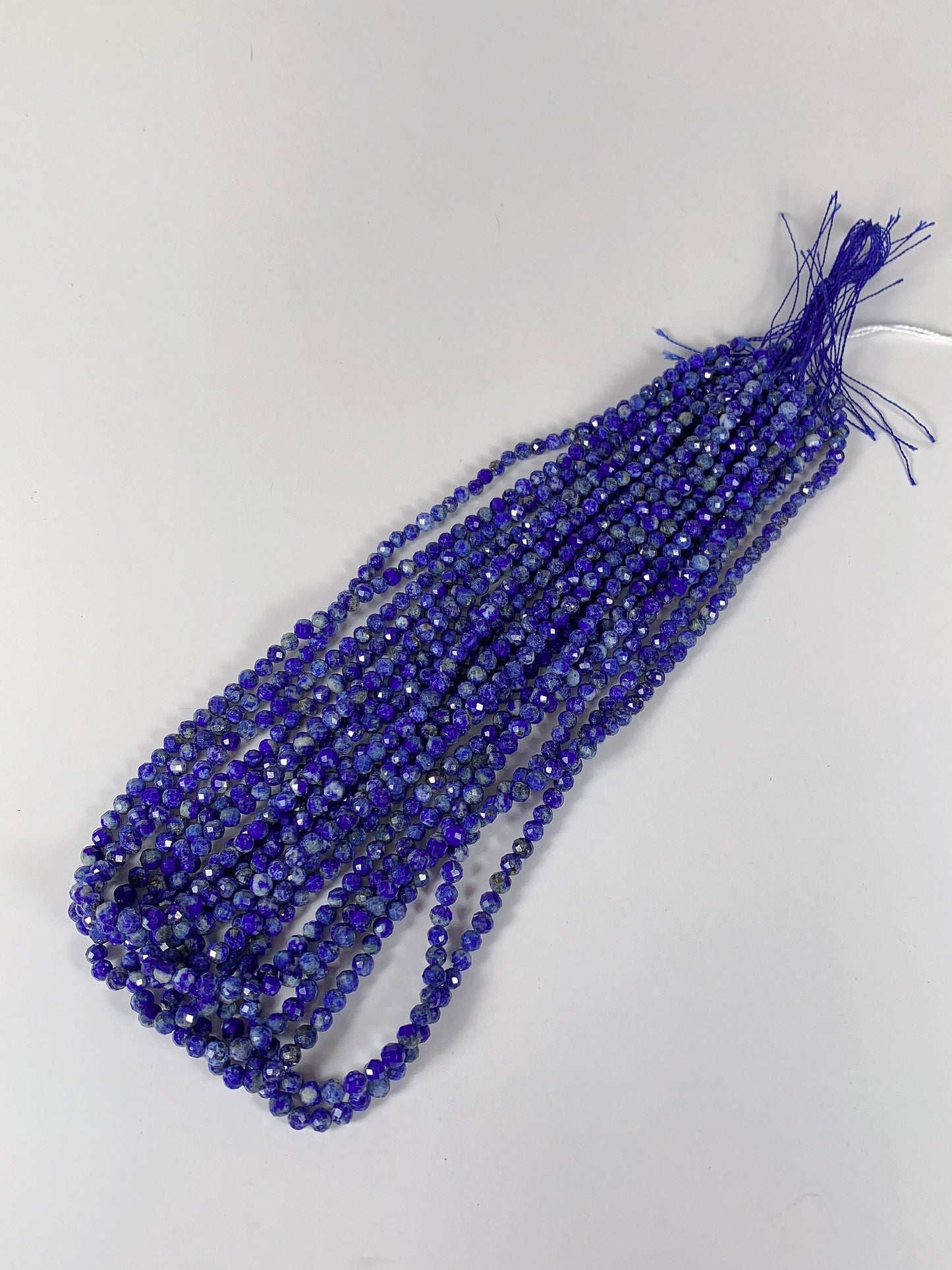 Genuine Natural Blue Lapis Lazuli Faceted Round Beads 15.5" Strand 2mm 3mm 4mm