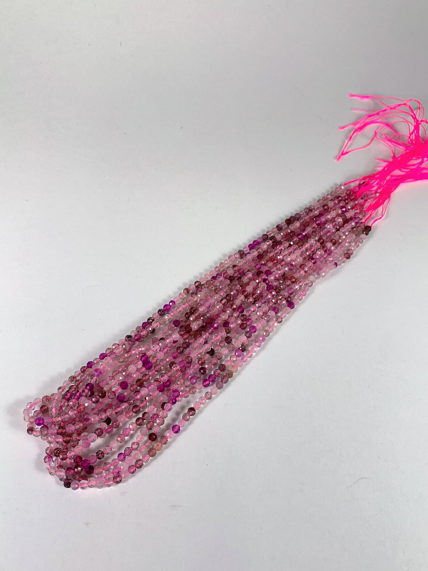 Pink Purple Super 7 Crystal Beads: Faceted Round, 15.5" Strand