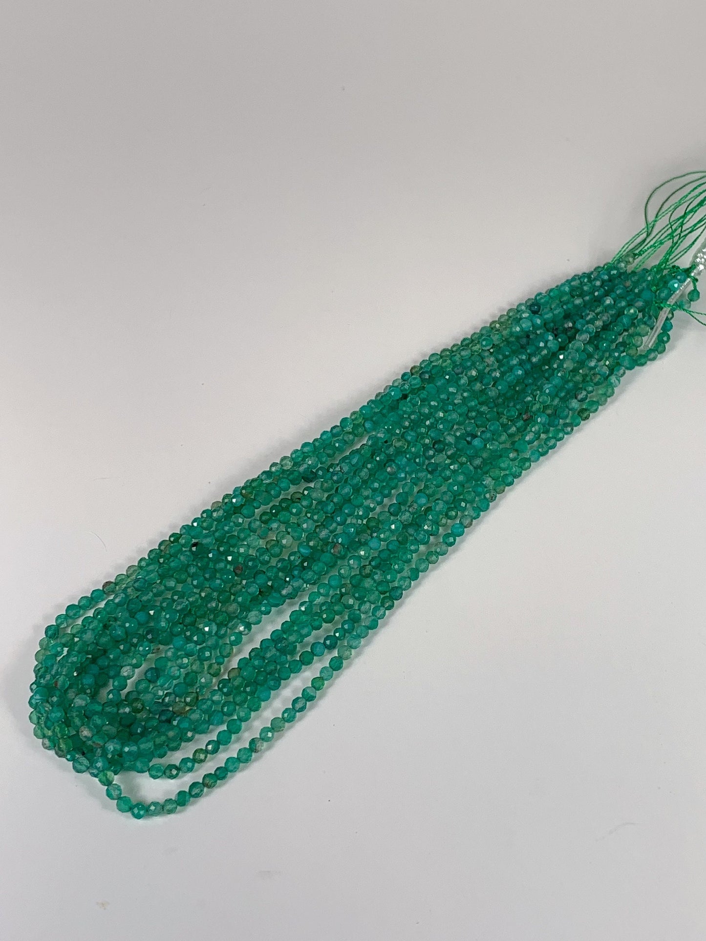 Natural Dyed Green Agate Faceted Round Beads 15.5" Strand 2mm 3mm 4mm