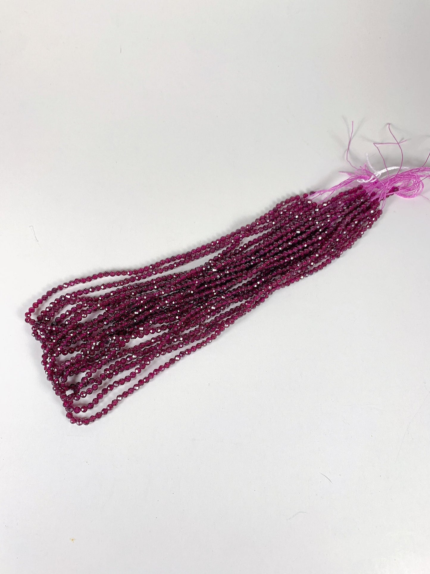 AAA Natural Mozambique Purple Garnet Faceted Round Beads 15.5" Strand Gemstone