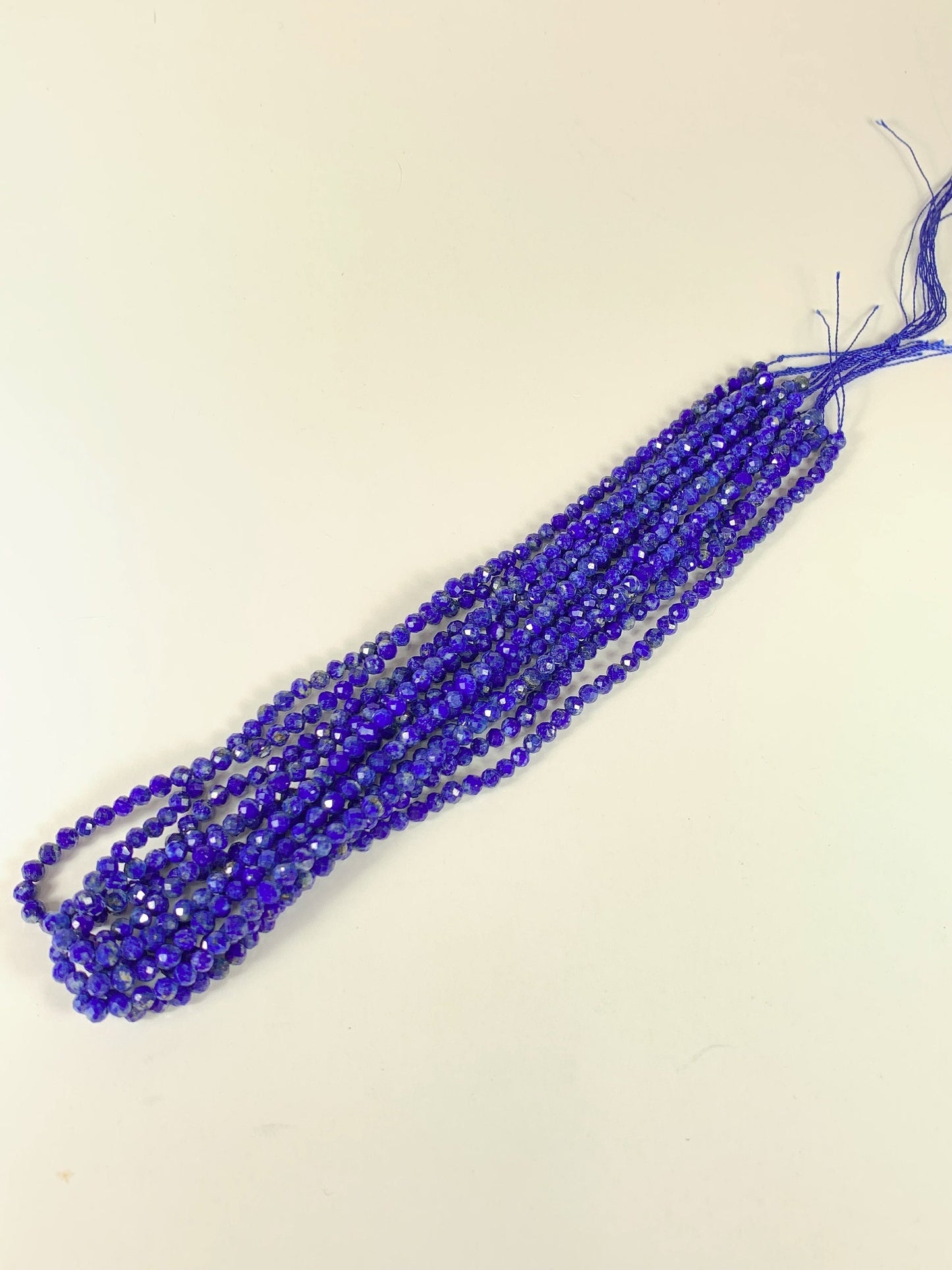 Genuine Natural Hyacinth Blue Lapis Lazuli Faceted Round Beads 15.5" Strand 2mm 3mm 4mm