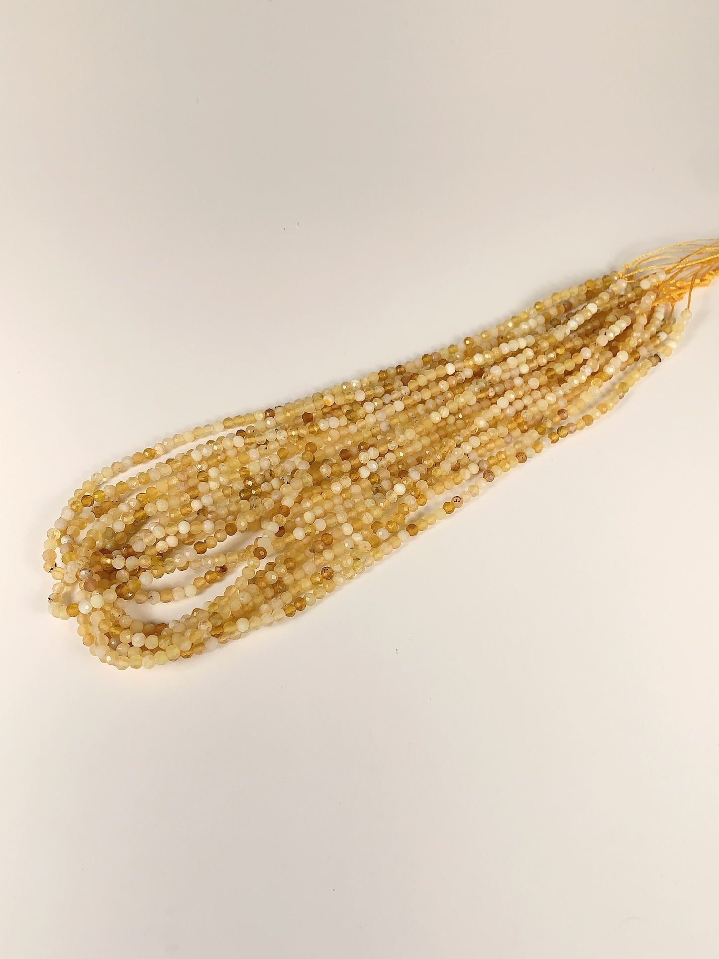 Genuine Natural Yellow Golden Opal Faceted Round Beads 15.5" Strand 2mm 3mm 4mm