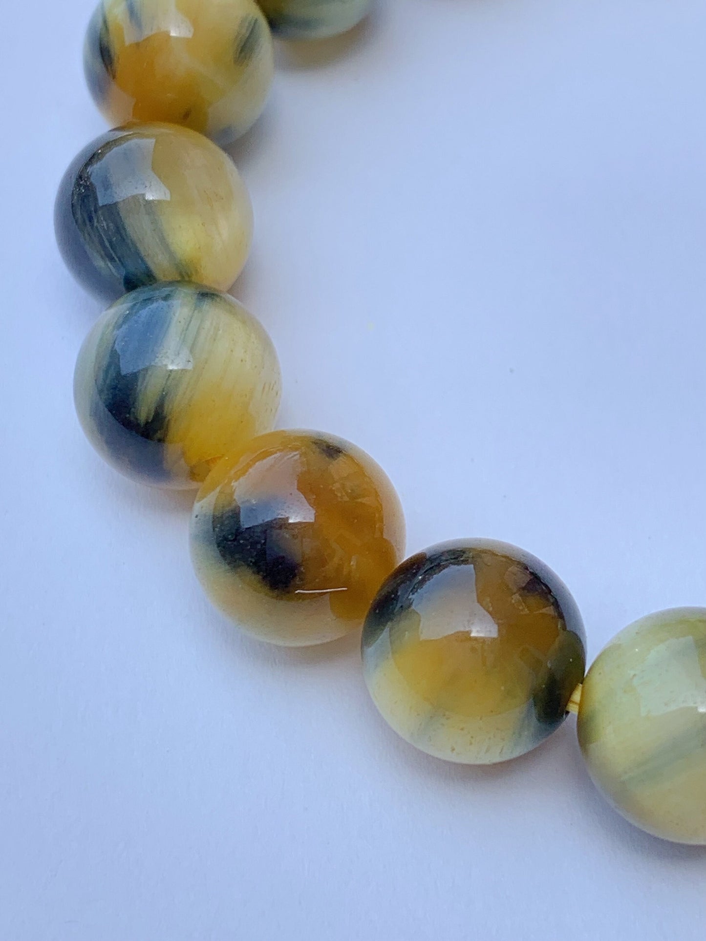 Natural Tiger's Eye Beaded Bracelet: Yellow, Blue, Gold Gemstone (6mm-12mm)