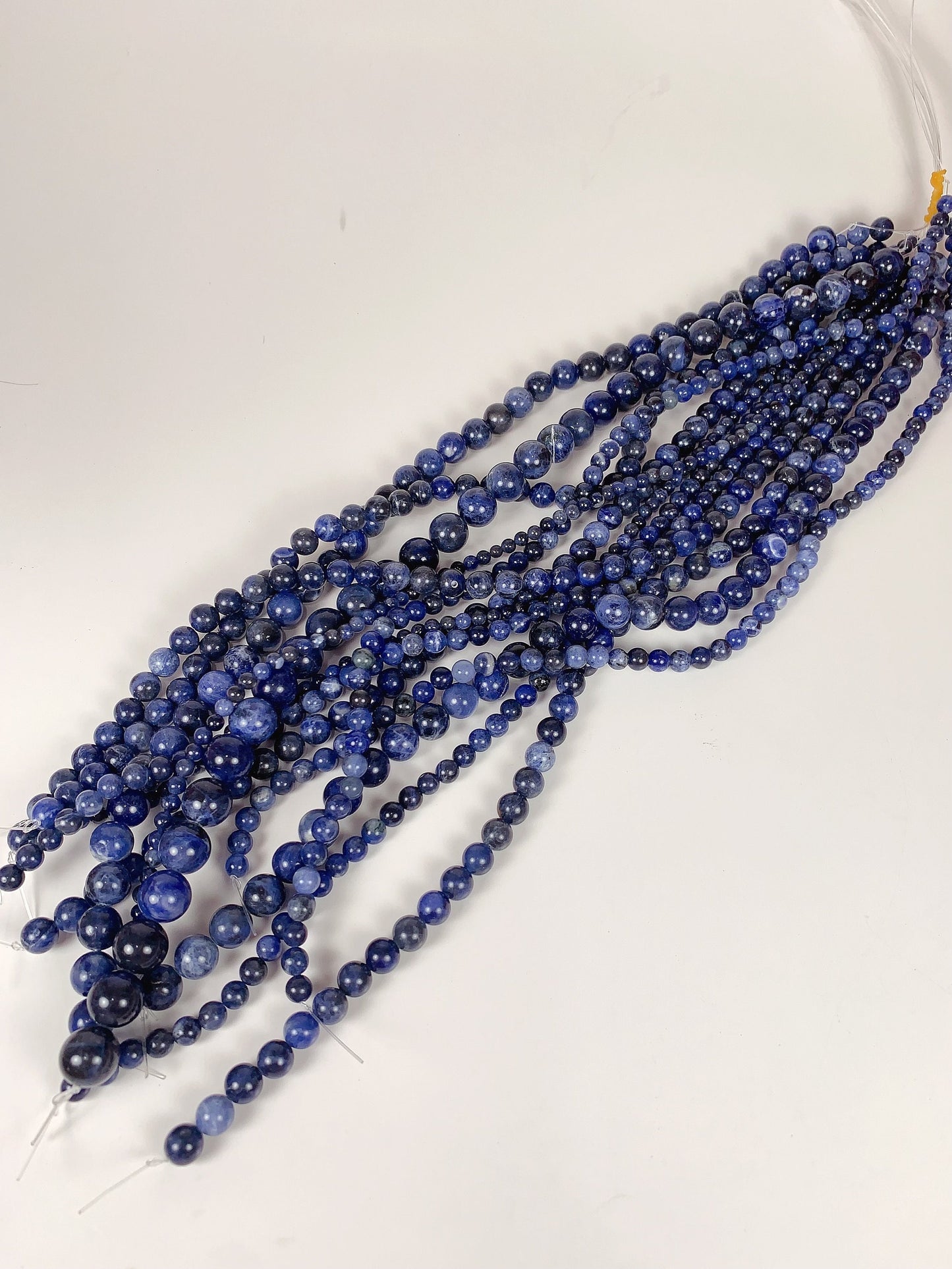 Natural Blue Sodalite Beads: Smooth Round Gemstone Strand (15")