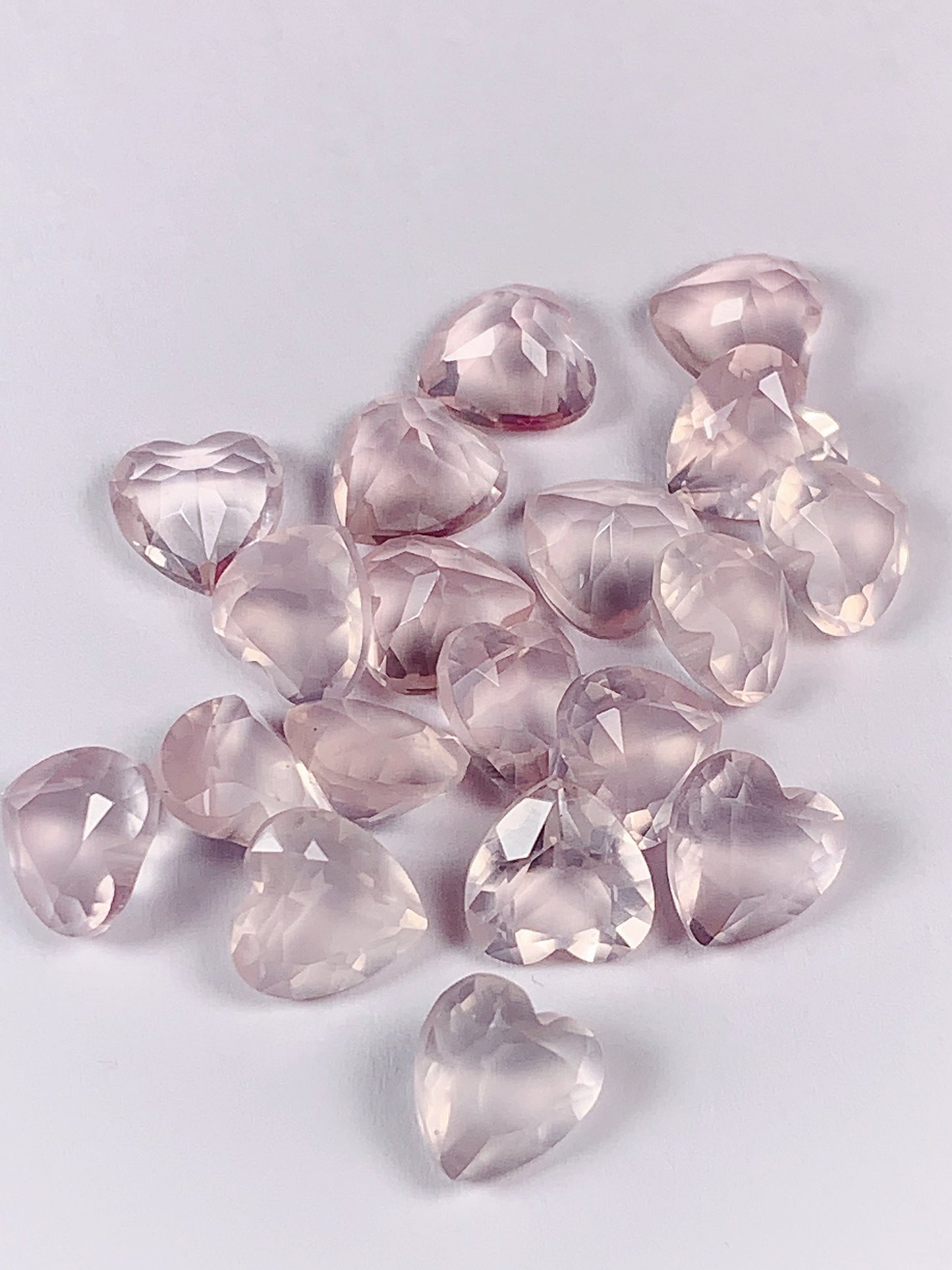 8mm Grade AAA Genuine Natural Rose Quartz Loose Gems Gemstone heart cut