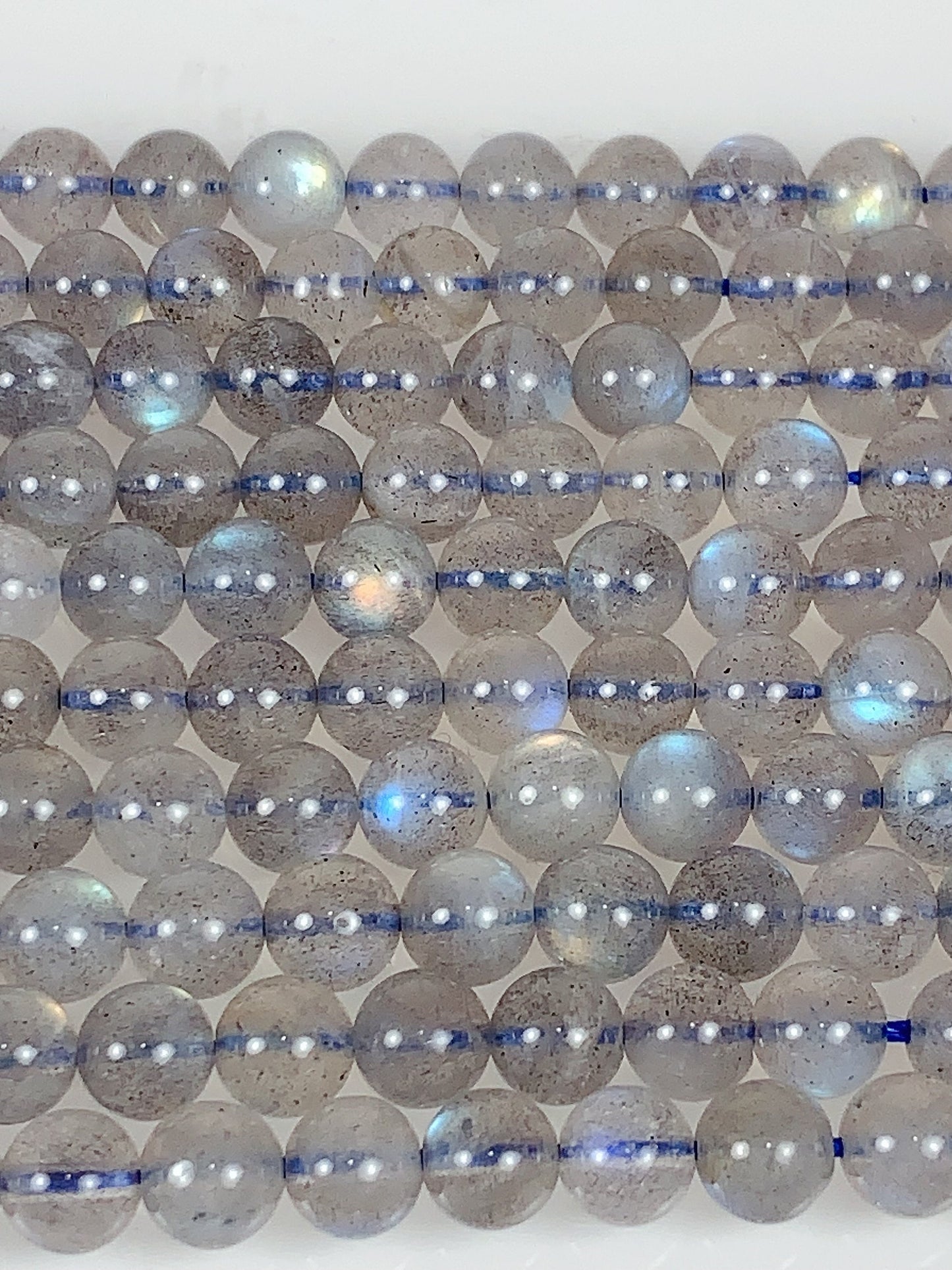 AAA Natural Blue Rainbow Gray Labradorite Smooth Round Beads 15.5" Strand Gemstone 2mm 3mm 4mm 6mm 8mm 10mm 12mm 14mm 16mm 18mm 20mm