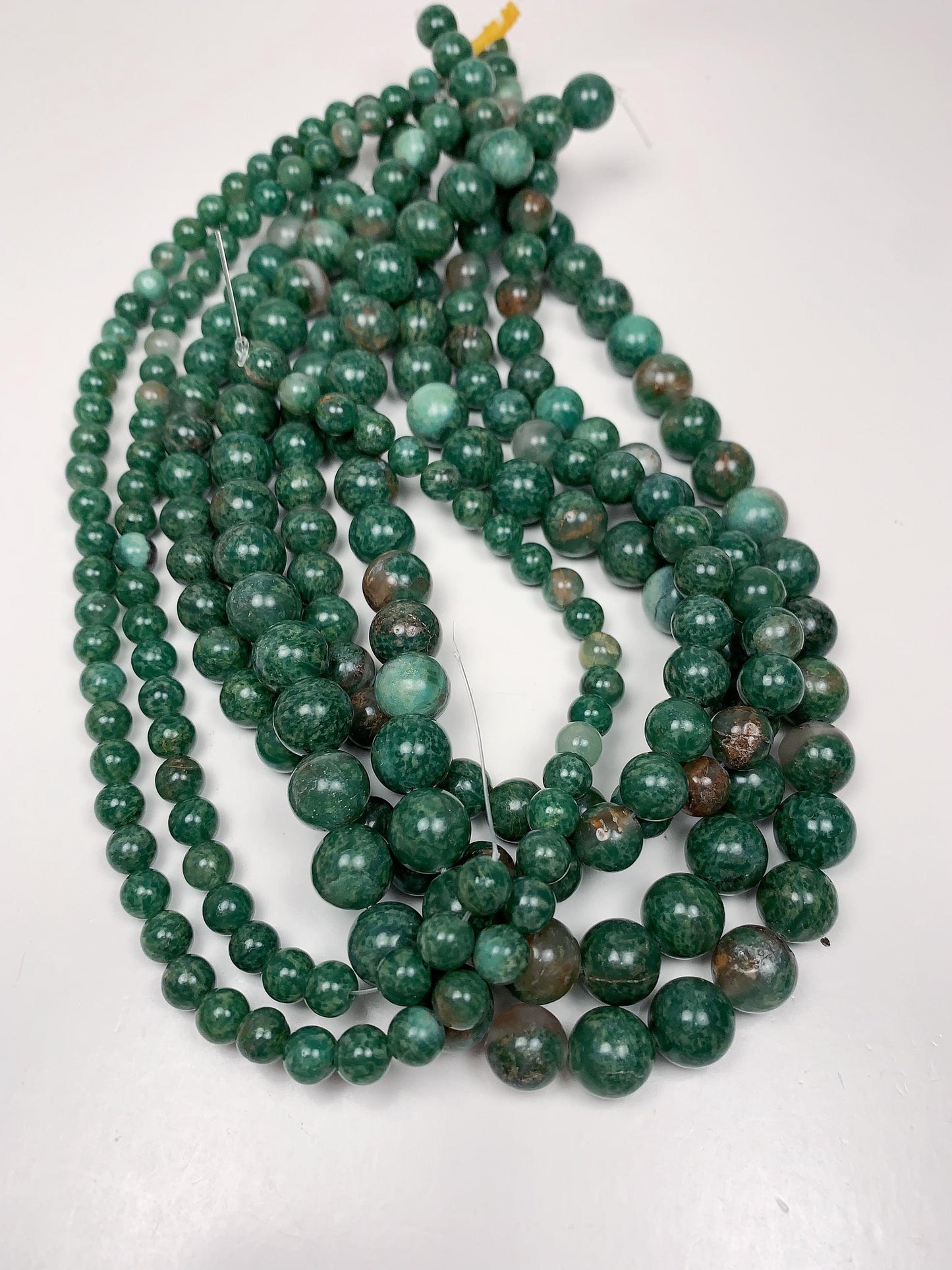 Genuine Natural African green Jade Smooth Round Beads 15.5" Strand 4mm 6mm 8mm 10mm
