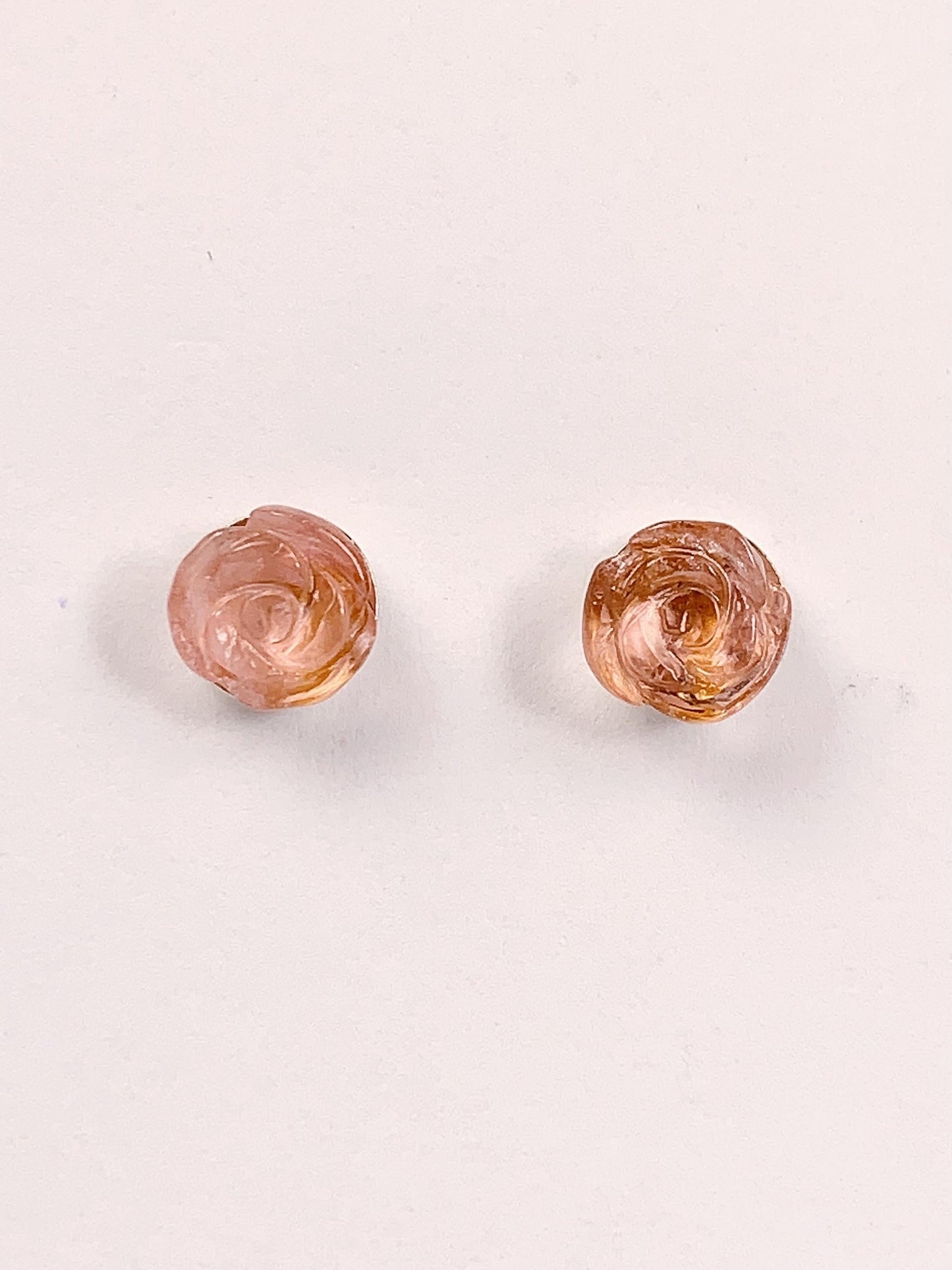 Pink Tourmaline Flower Earrings: 18k Gold Plated Sterling Silver
