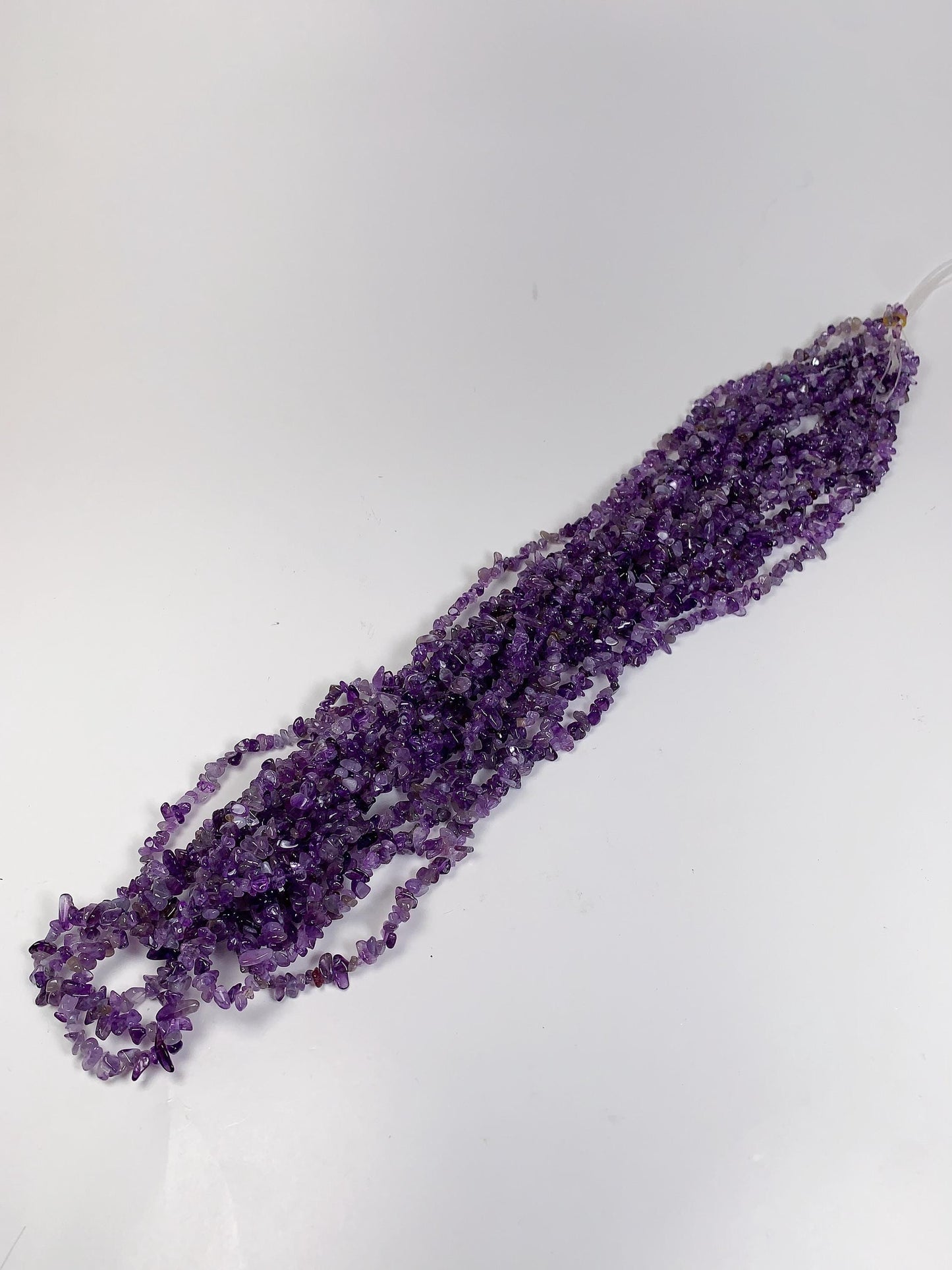 3-8mm Purple Amethyst Chip Beads: Natural Gemstone Nuggets, 32" Strand