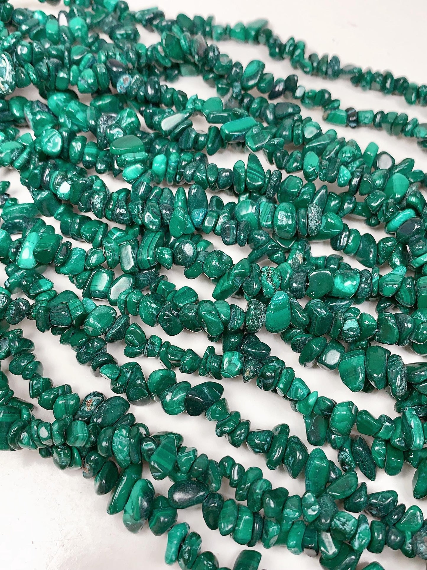 7-12mm Natural Green Malachite Nugget Pebble Irregular Chip Beads 32" Strand, DIY Jewelry Gemstone