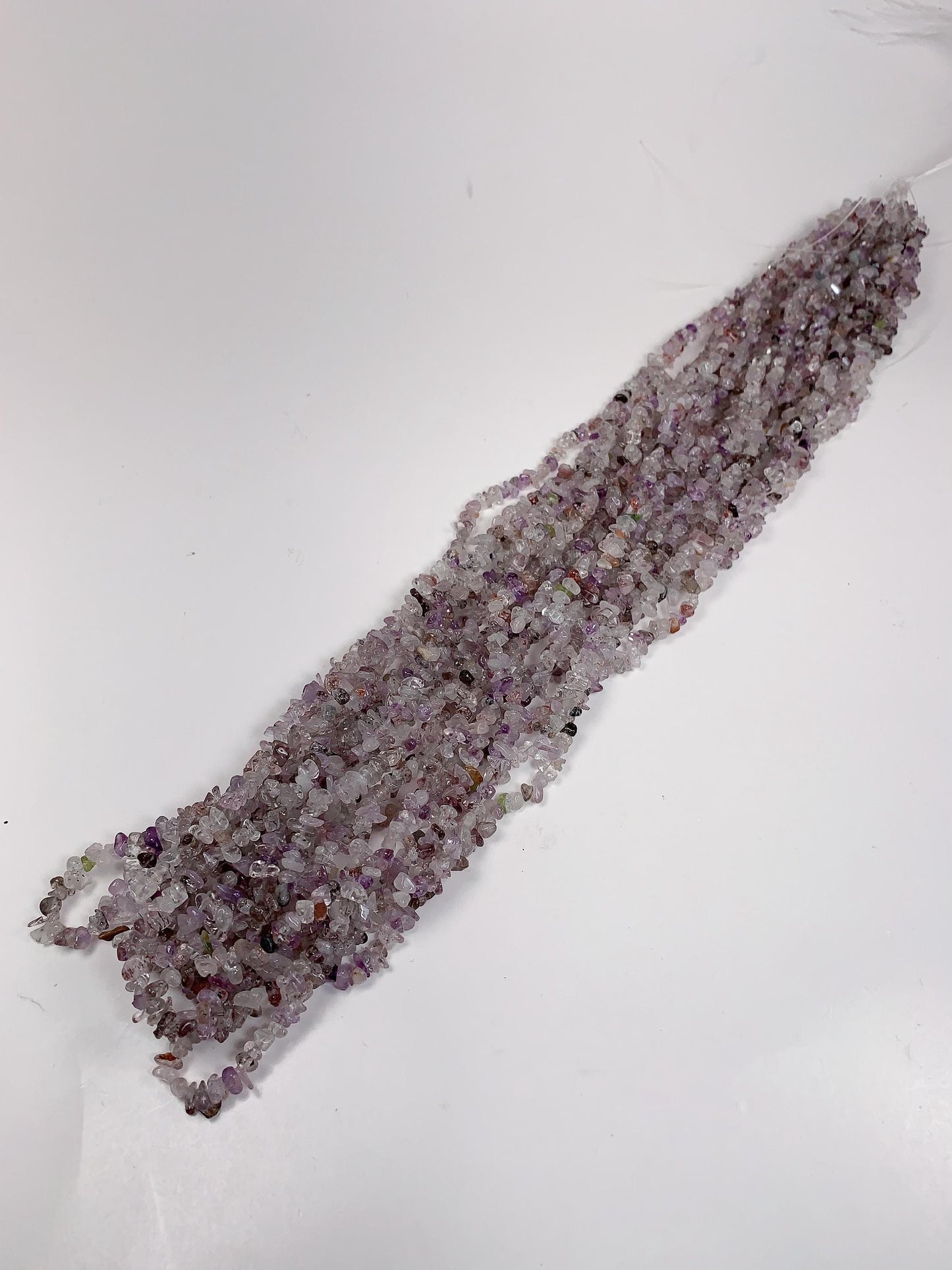 Super Seven Quartz Chip Beads: Natural Gemstone Nugget Strand (32")