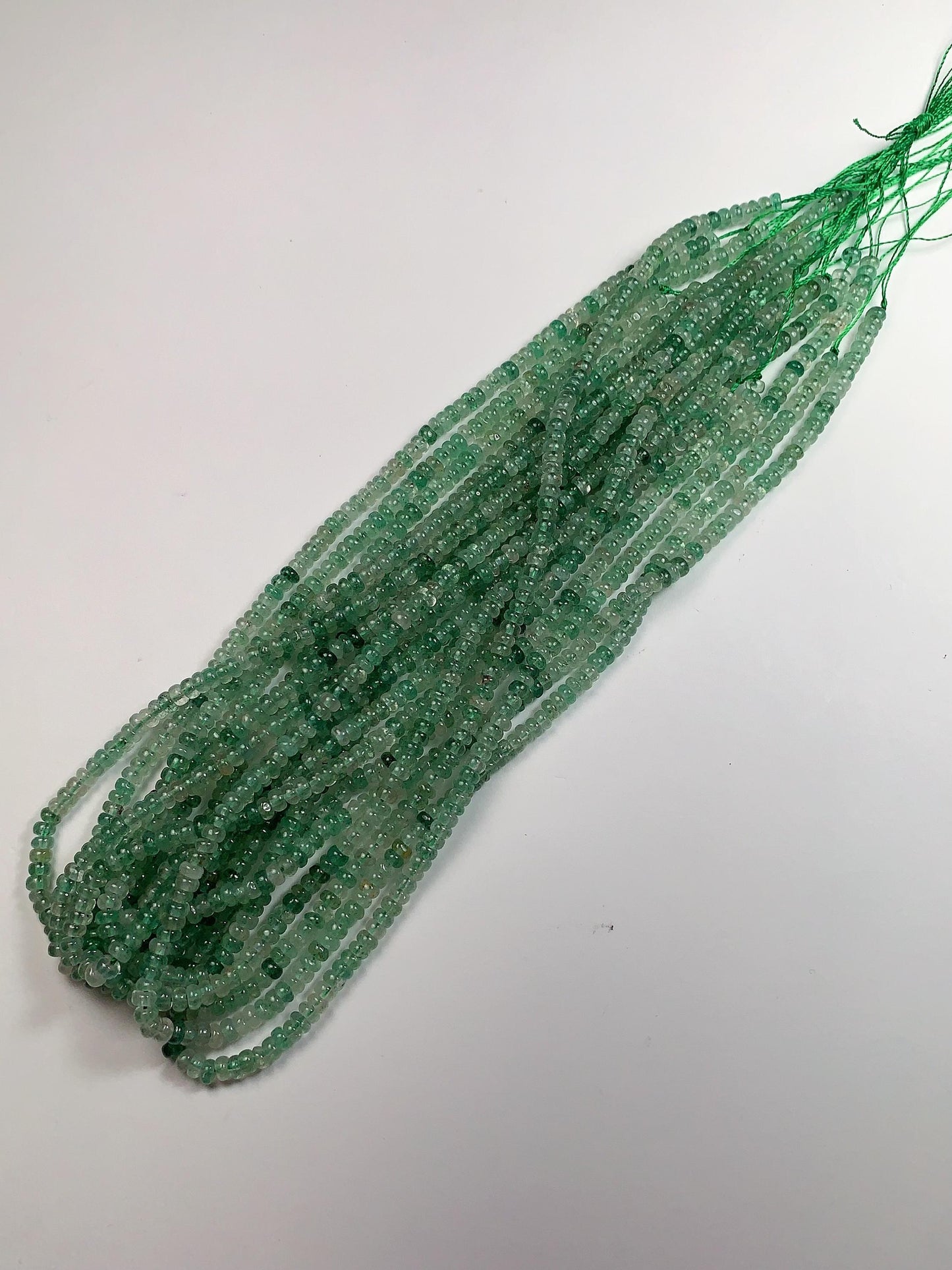 2x4mm Green Natural Strawberry Quartz Smooth Rondelle Beads Gemstone Strand 15"