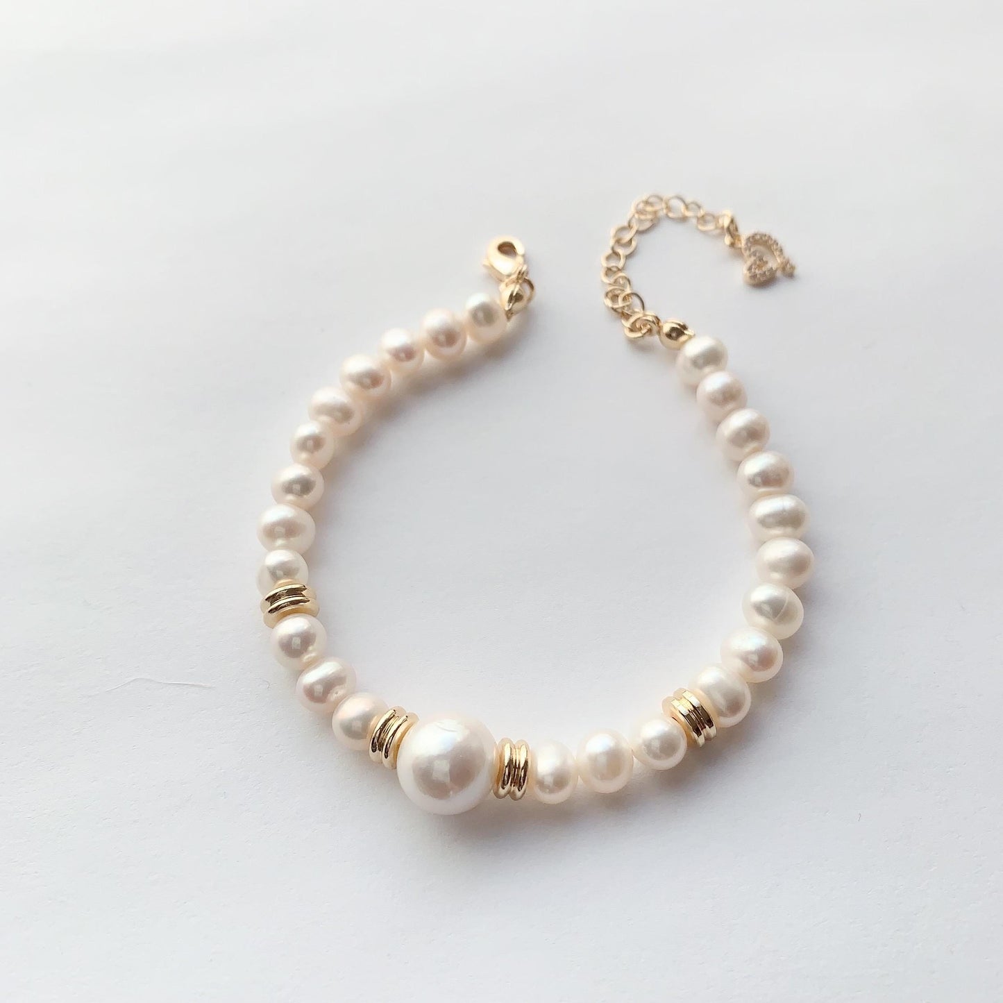 10mm+ High quality Natural Freshwater White Pearl Necklace Earrings Bracelet Bright Luster Gloss 18k Gold Filled