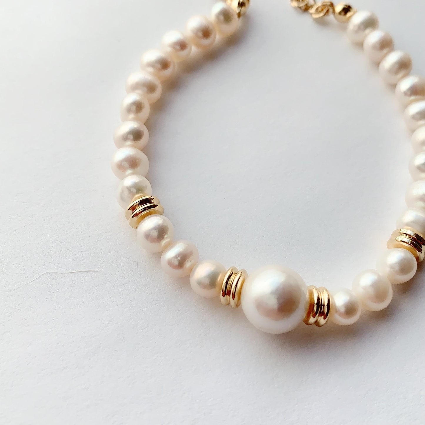 10mm+ High quality Natural Freshwater White Pearl Necklace Earrings Bracelet Bright Luster Gloss 18k Gold Filled