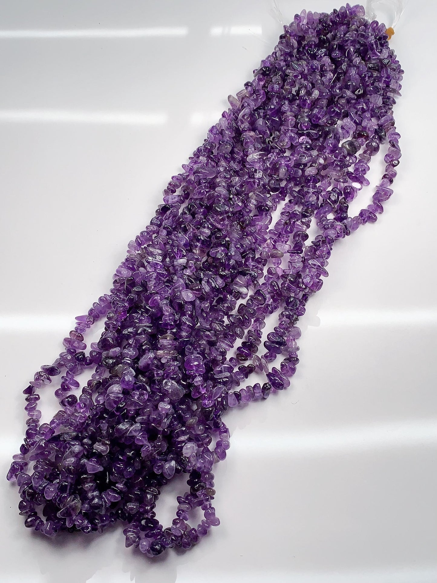 Amethyst Nugget Beads: Natural Purple Gemstone Crystal Chips, 32" Strand