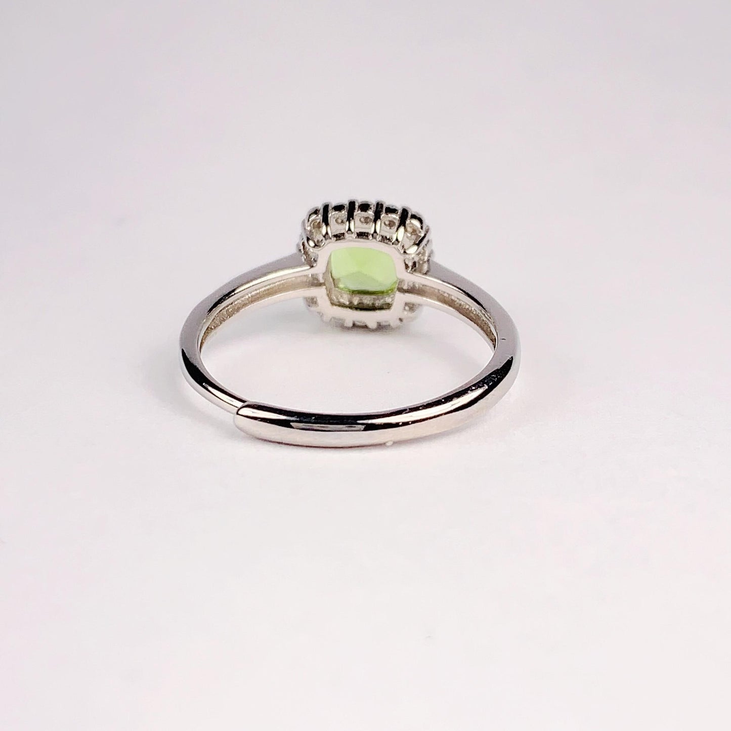 Peridot Ring: 18K Gold Plated Sterling Silver, AAA Grade