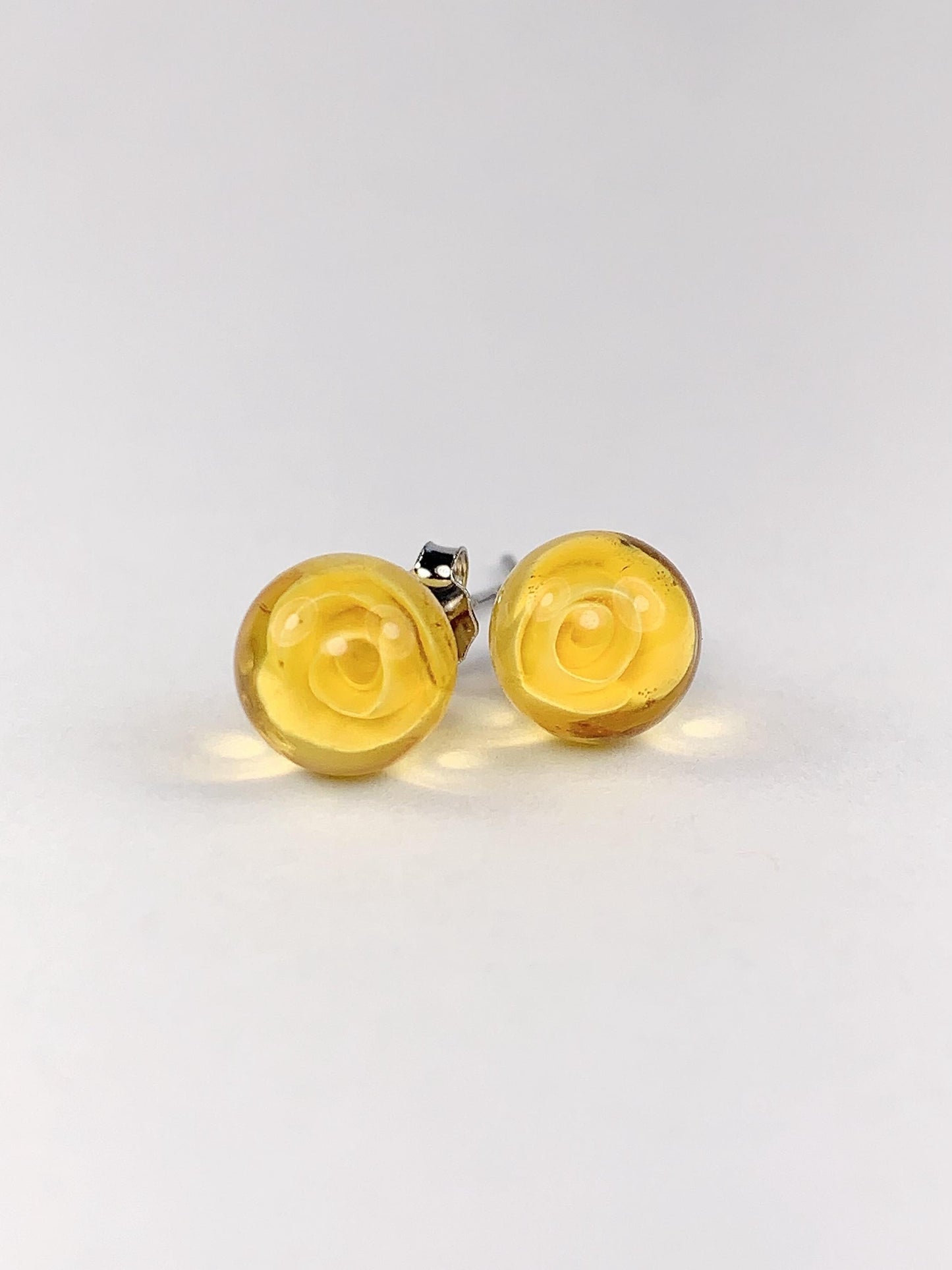 Beeswax Flower Earrings: 18k Gold Plated Sterling Silver Studs