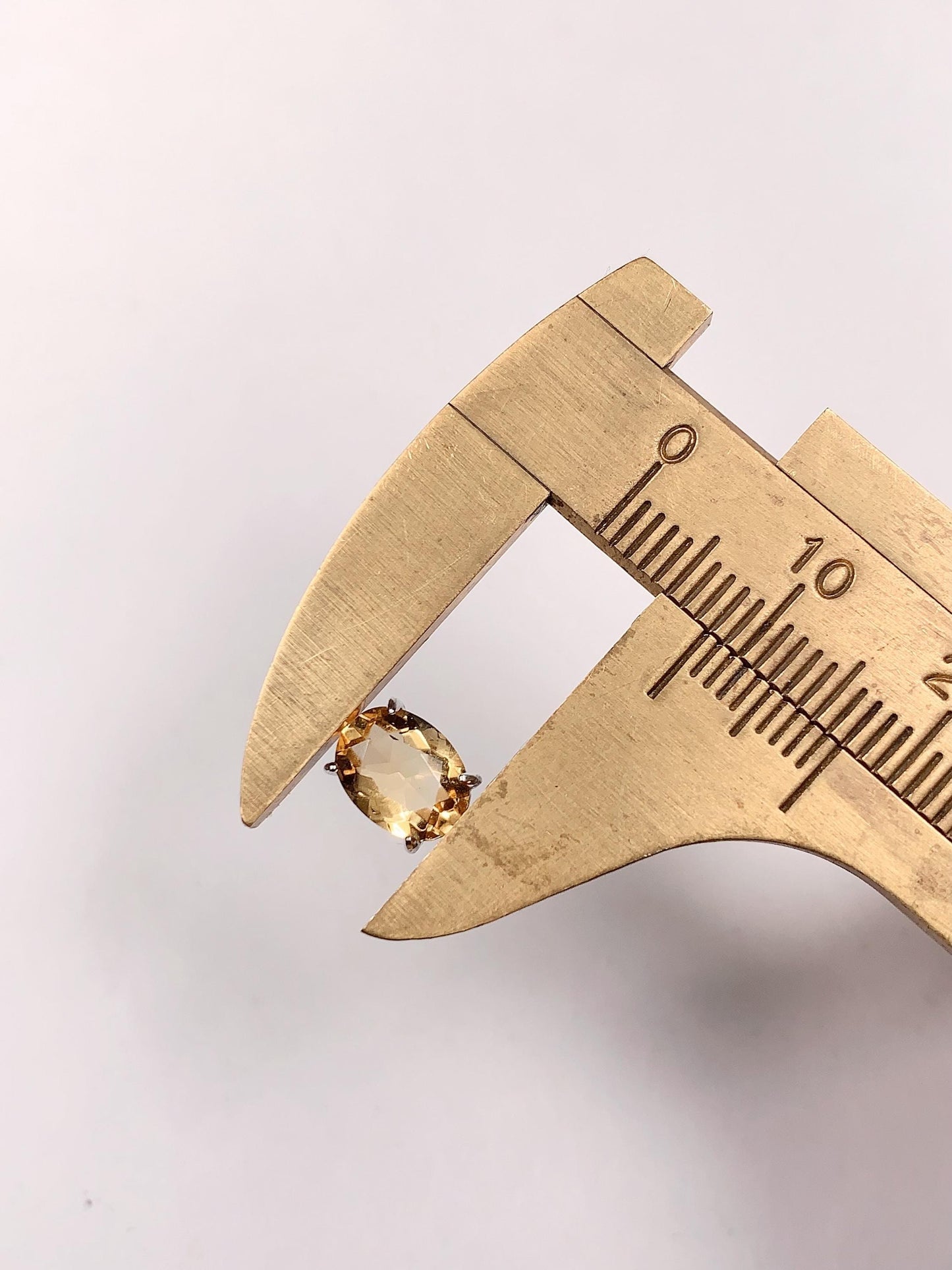Citrine Sterling Silver Earrings: Oval Cut, 18k White Gold Plated