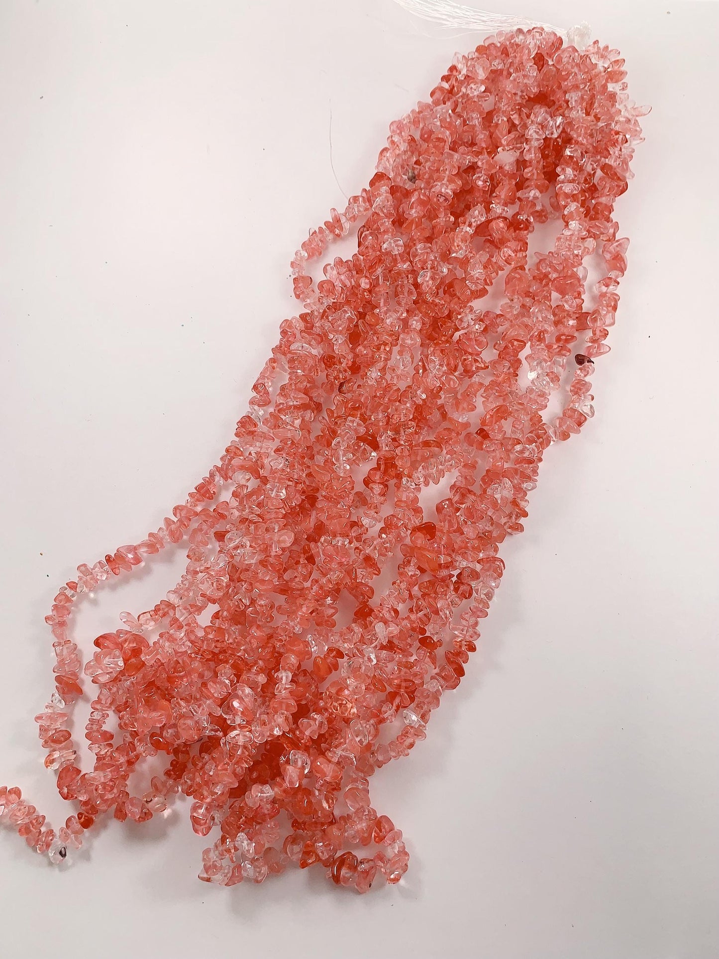 5-12mm Red Watermelon Quartz Nugget Pebble Irregular Shaped Chip Beads 32" Strand DIY Jewelry