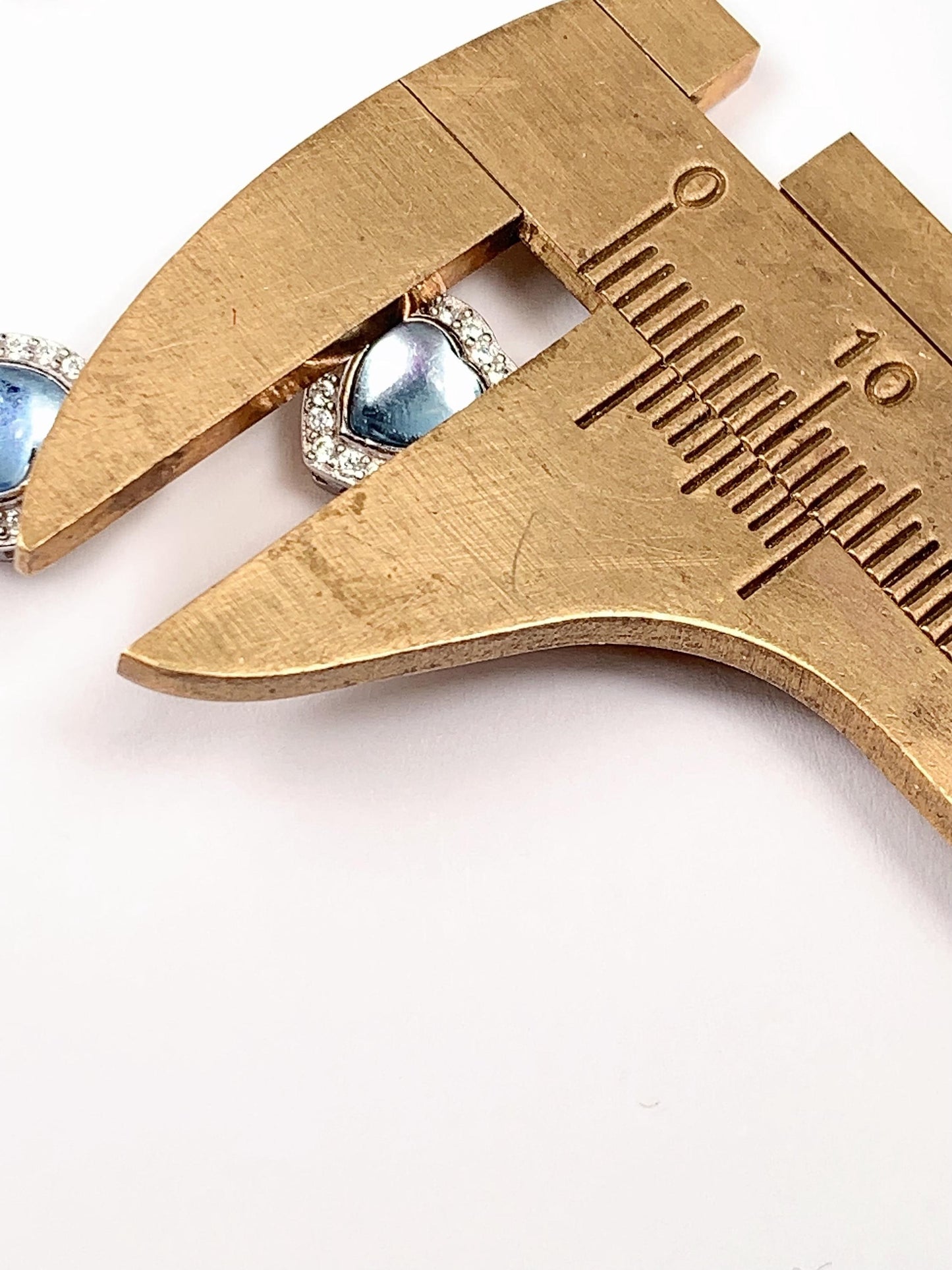 5mm Aquamarine Heart Bead: Sterling Silver Pendant Charm