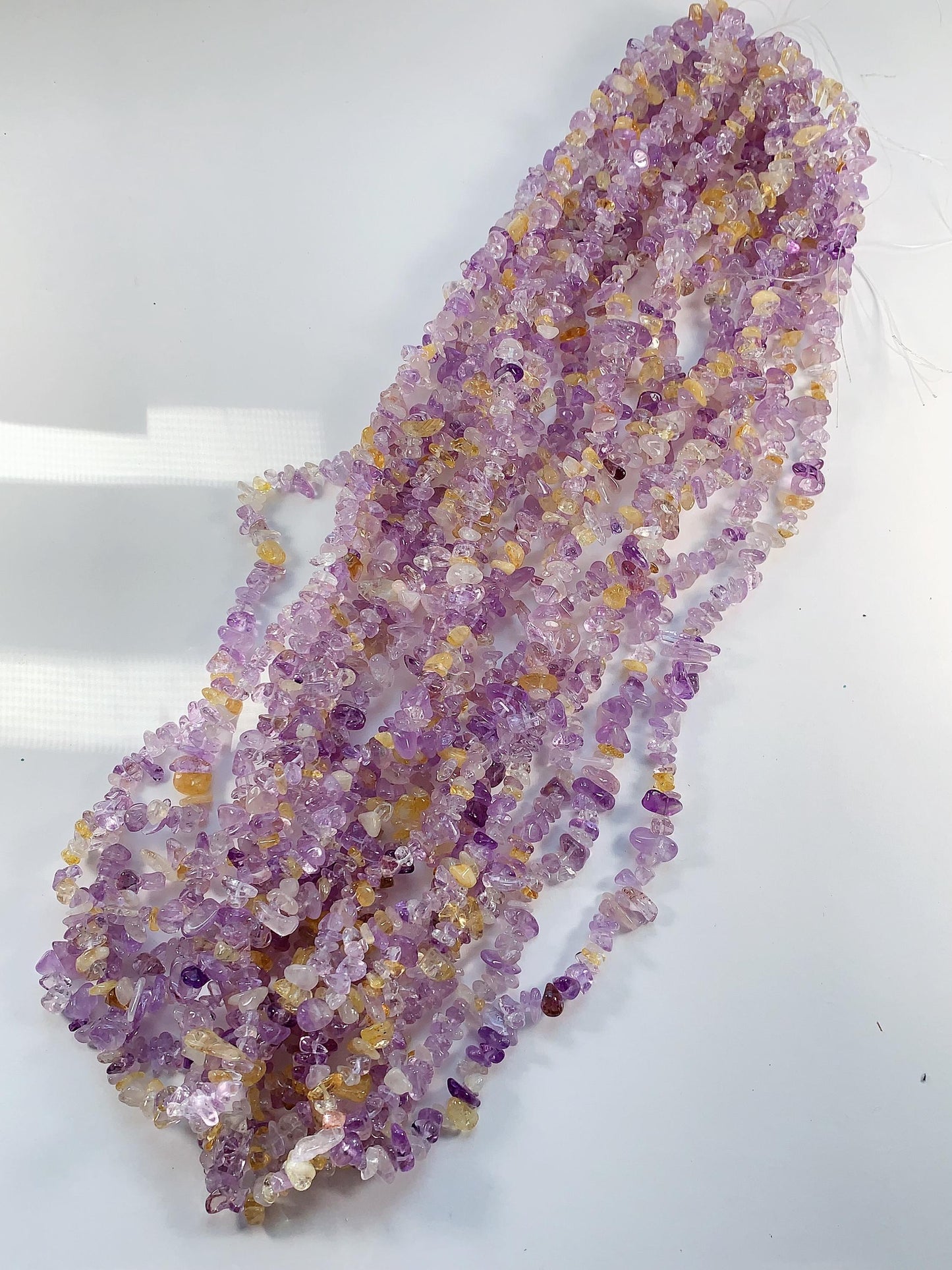 Amethyst Chip Beads: Natural Purple Gemstone Nuggets, 32" Strand