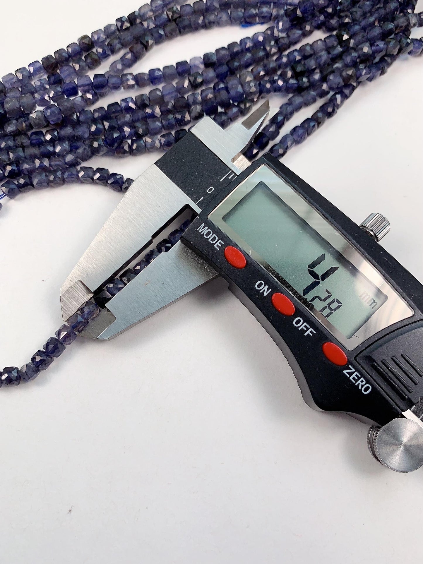 4.5mm Genuine Natural Blue Lolite Faceted Cube Square Beads 15.5" Strand