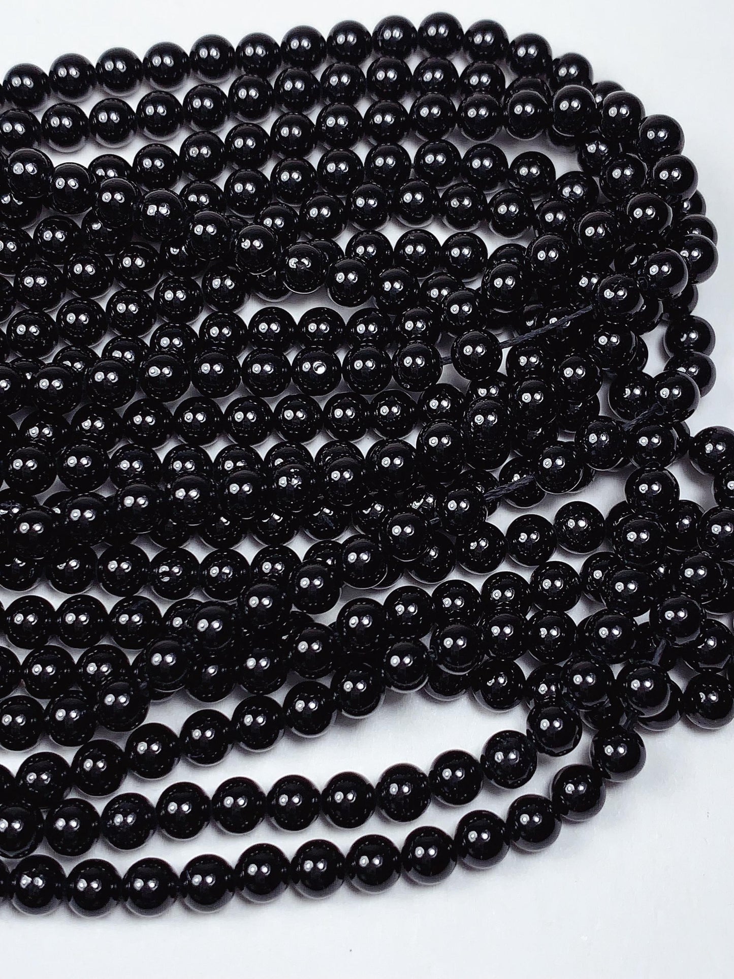 AAA Natural Black Spinel Smooth Round Beads 15.5" Strand Genuine Gemstone 2mm 3mm 4mm