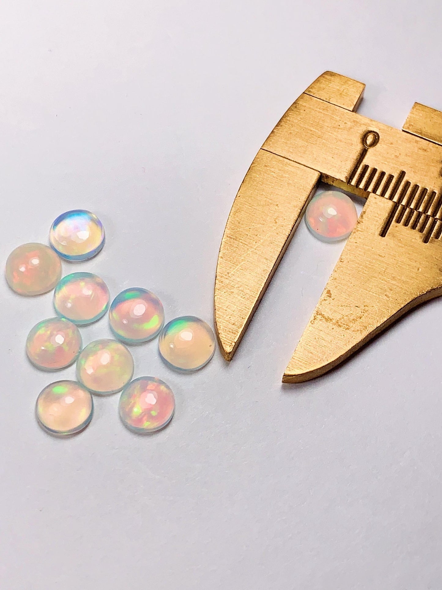 6mm Natural Rainbow Opal Gemstone: Round Cut Loose Gem
