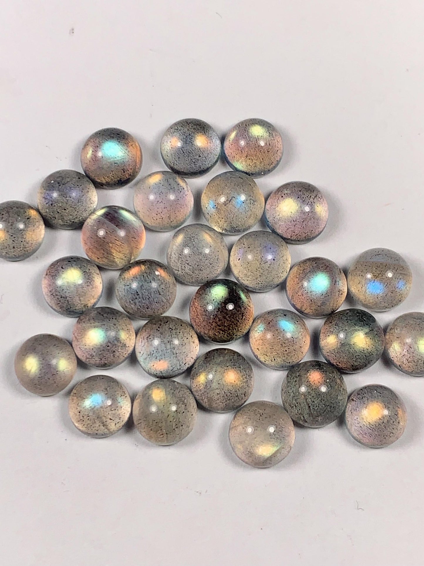 6mm Natural Rainbow Labradorite Gemstone: Round Cut Loose Gem