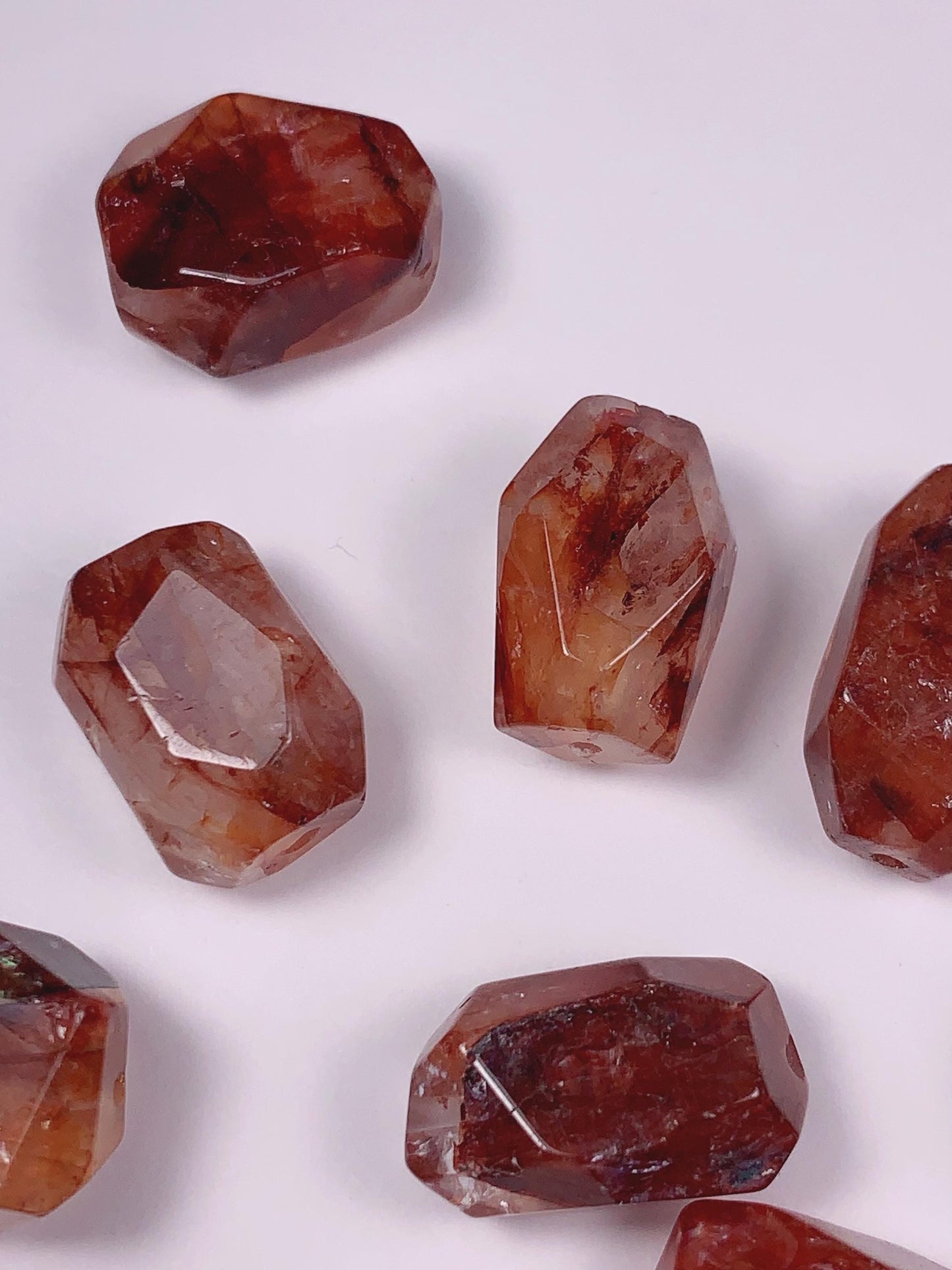 16-20mm Natural Deep Red Red Hematoid Quartz Free-form cut beads Loose Gems Gemstone