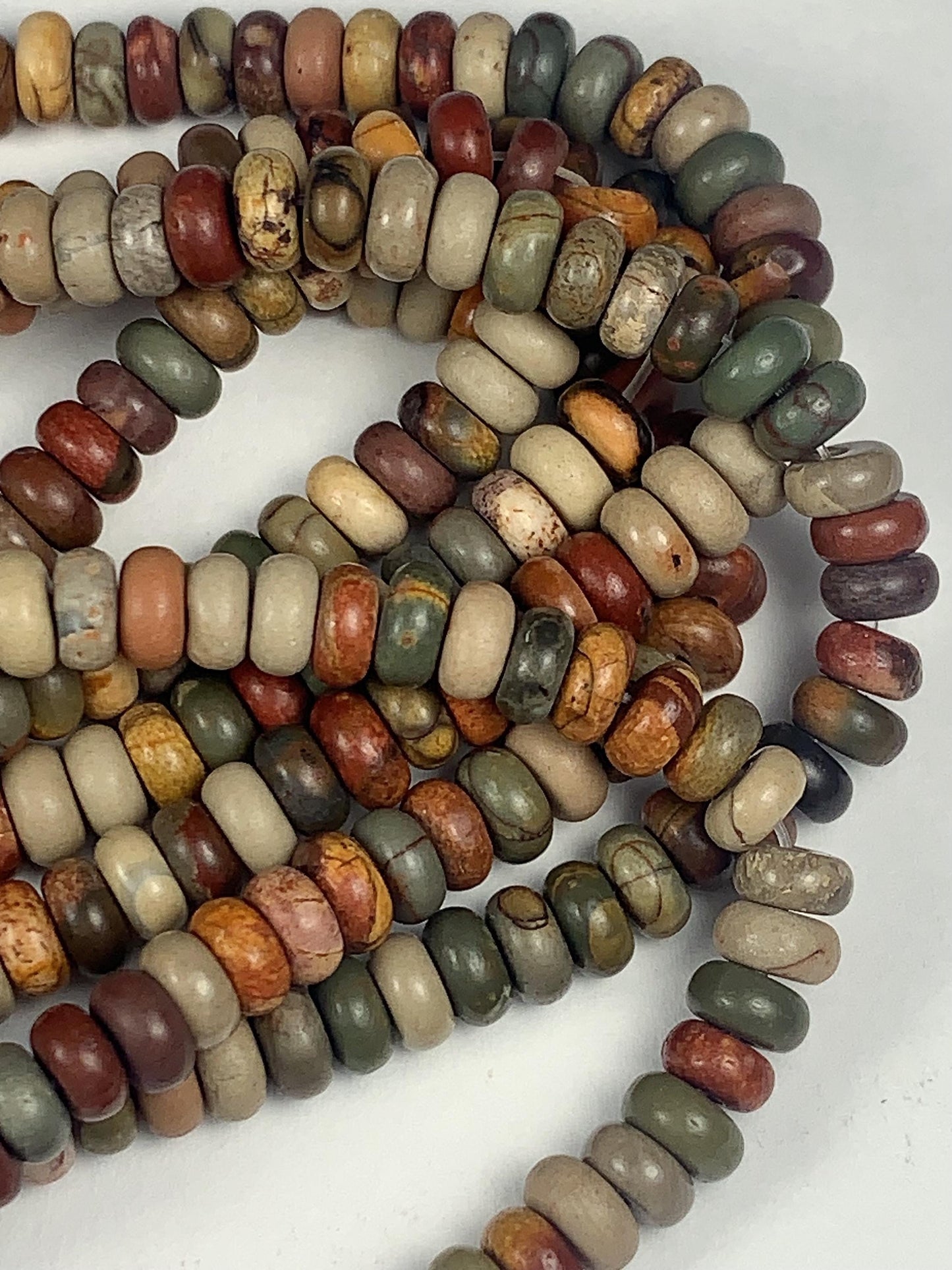2x4mm Good Quality Natural Red Green Yellow Turquoise Smooth Rondelle Beads 15" Strand