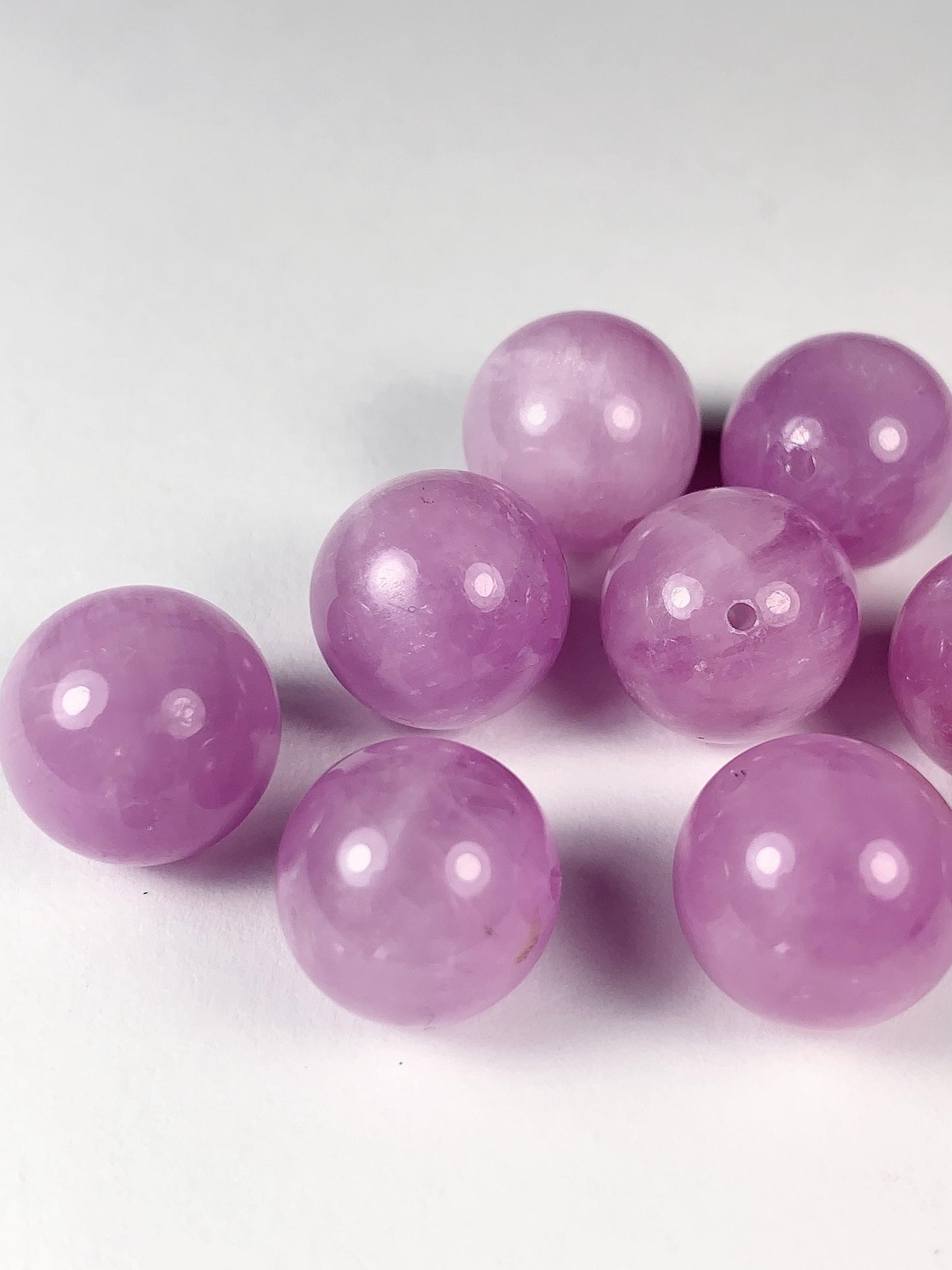 12mm Natural Purple Kunzite Smooth Round beads Loose Gems Gemstone