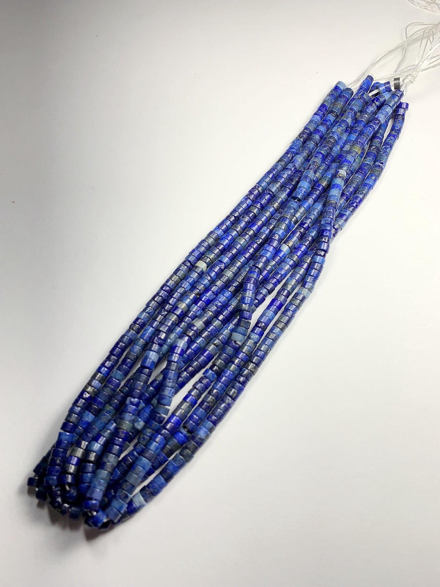 2x4mm Natural Blue Lapis Lazuli Heishi Disc Beads 15 Strand