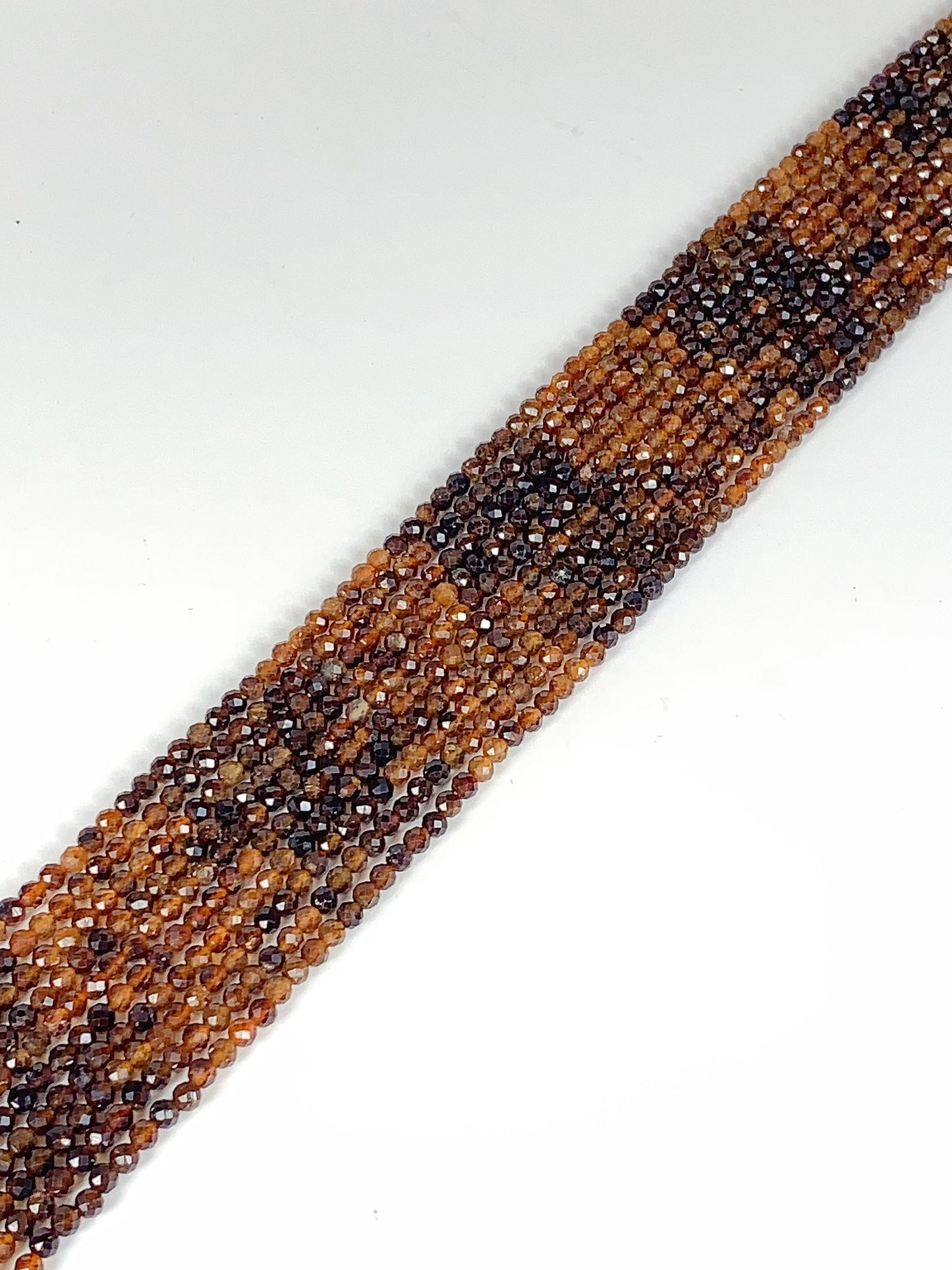 AAA Natural Yellow Brown Tourmaline Faceted Round Beads - 15.5" Strand