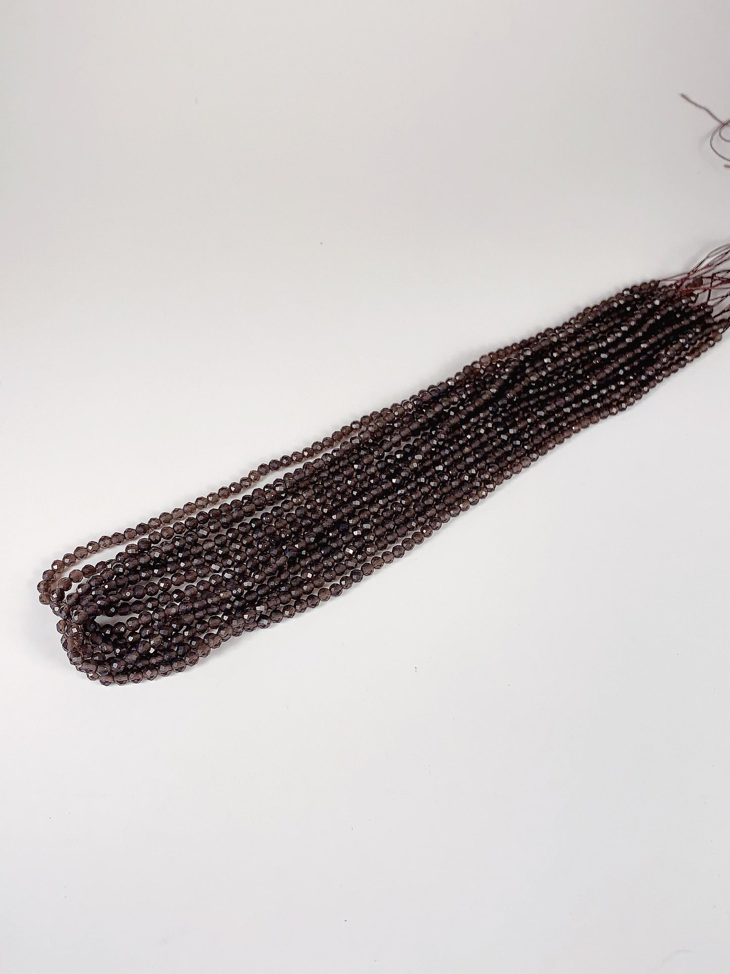 Grade AAA+ Genuine Natural Smoky Quartz  Faceted Round Beads 15.5" Strand 2mm 3mm 4mm