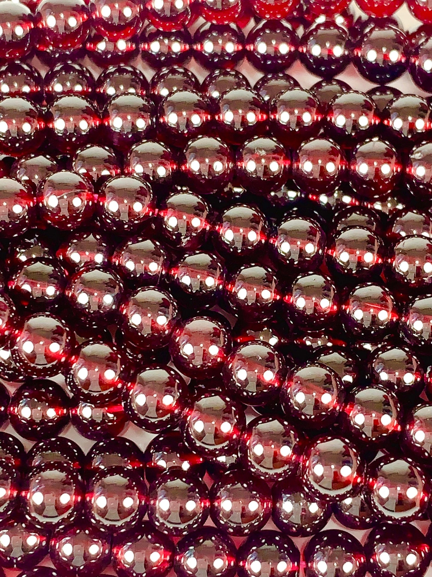 Grade AAA+++  Genuine Natural Red Garnet Smooth Round Beads 15.5" Strand Gemstone  4mm 6mm