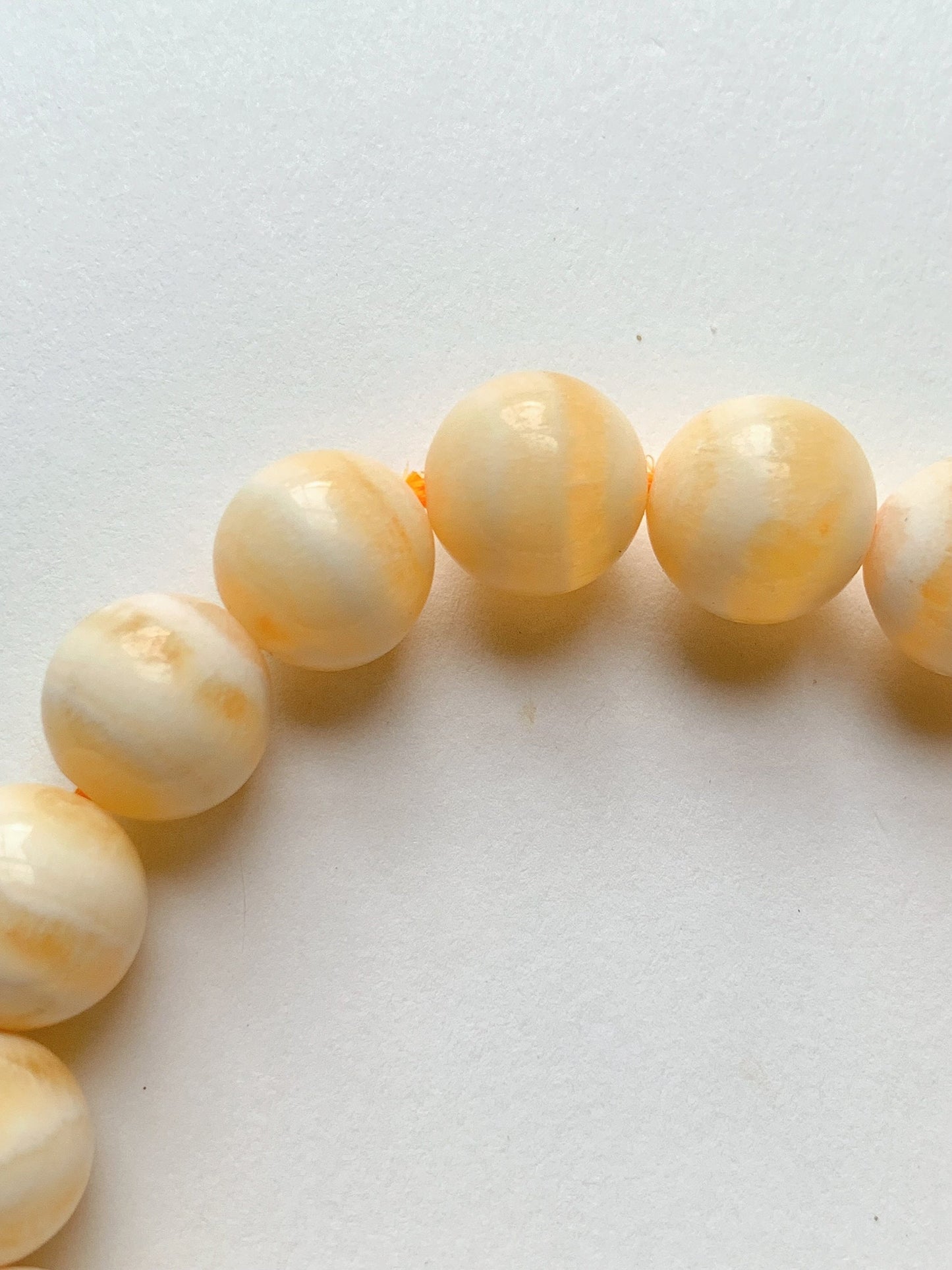 AAA Honey Calcite Crystal Bracelet: Banded Yellow Gemstone, 6mm-8mm