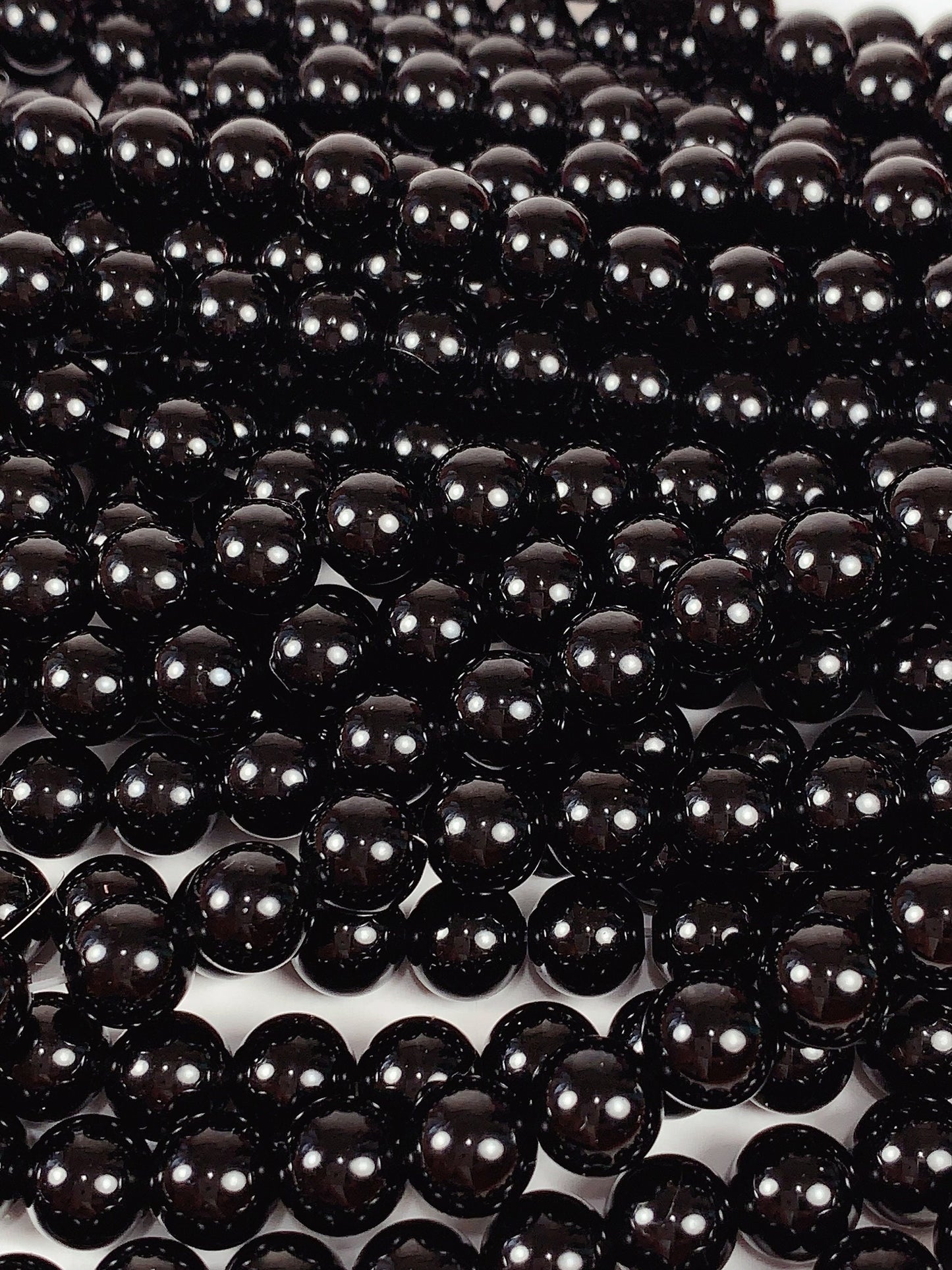 AAA Natural Black Obsidian Smooth Round Beads 15.5“ Strand Genuine Gemstone 2mm 3mm 4mm 6mm 8mm 10mm 12mm 14mm 16mm 18mm 20mm