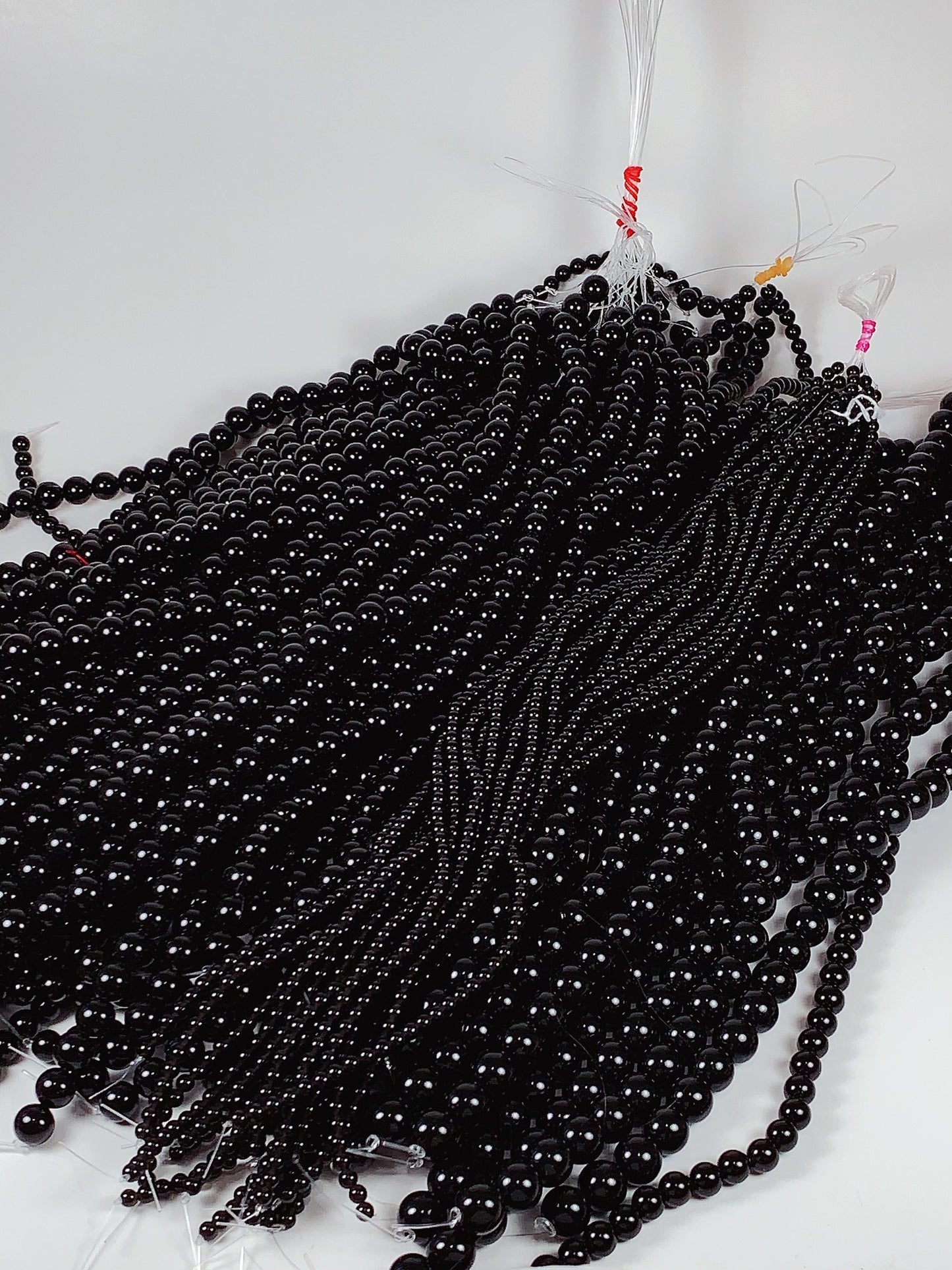 AAA Natural Black Obsidian Smooth Round Beads 15.5“ Strand Genuine Gemstone 2mm 3mm 4mm 6mm 8mm 10mm 12mm 14mm 16mm 18mm 20mm