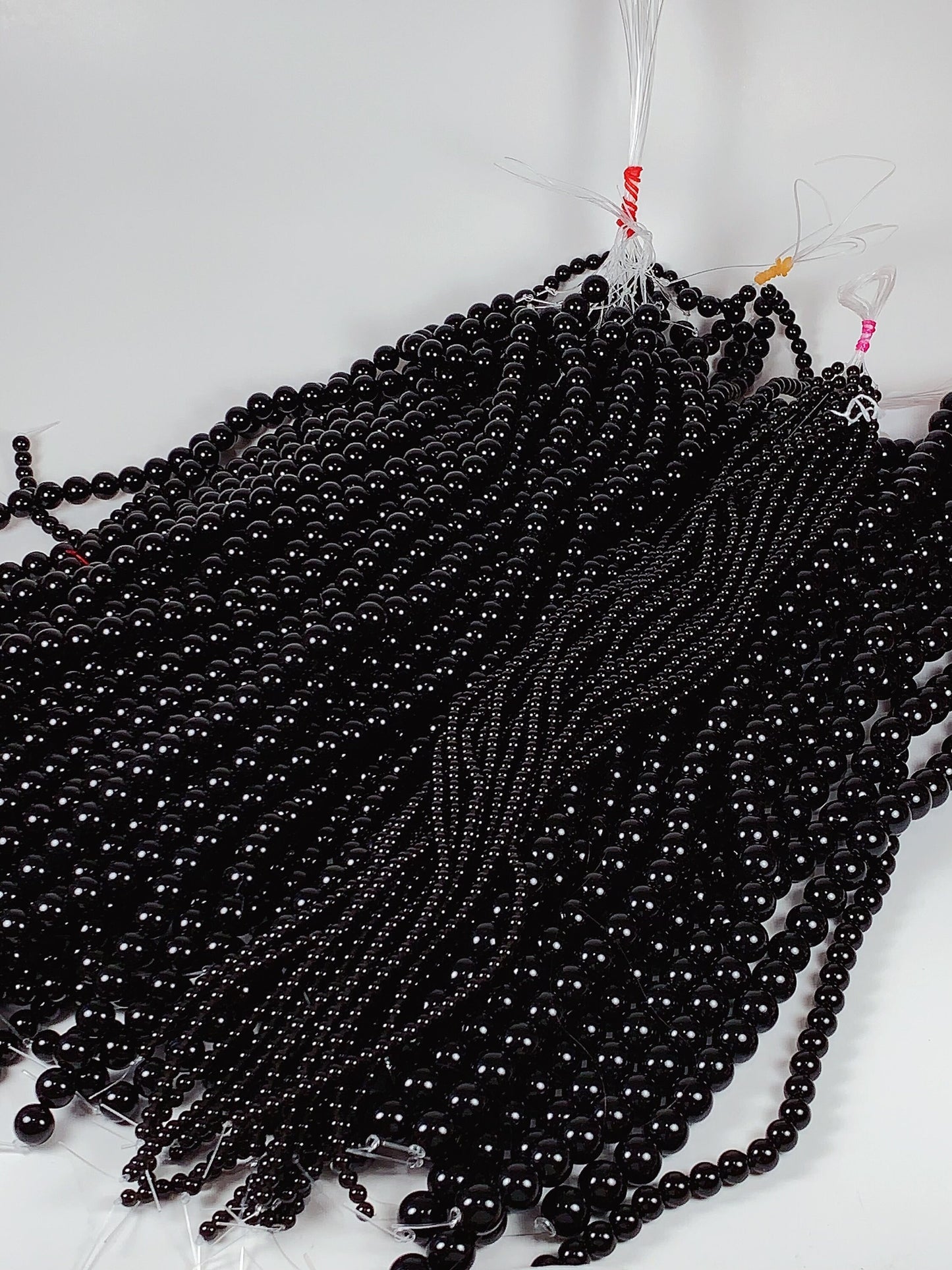 AAA Natural Black Obsidian Smooth Round Beads 15.5“ Strand Genuine Gemstone 2mm 3mm 4mm 6mm 8mm 10mm 12mm 14mm 16mm 18mm 20mm