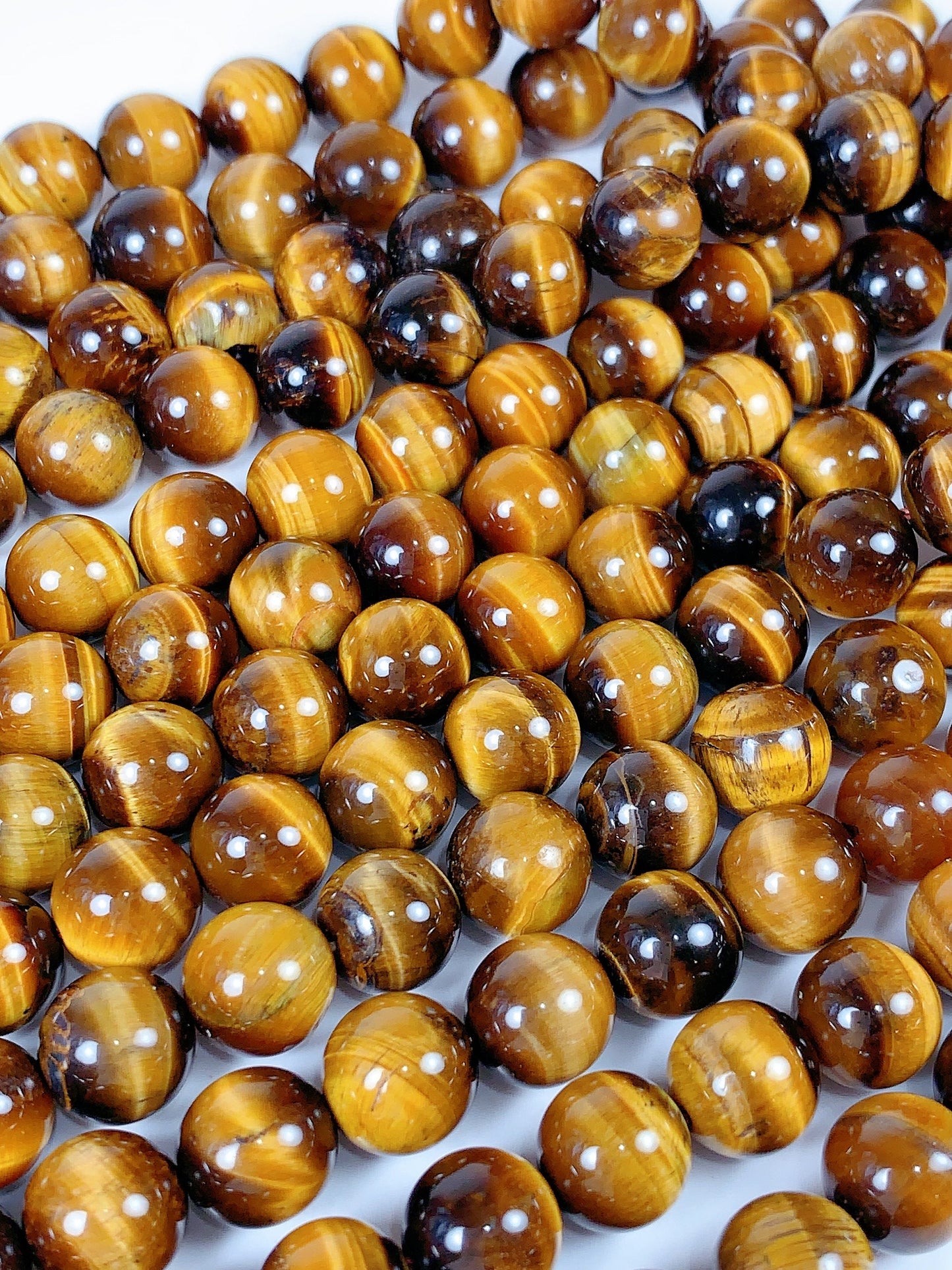 Golden Tiger's Eye Beads: Grade AA Natural Gemstone Strand (15.5")