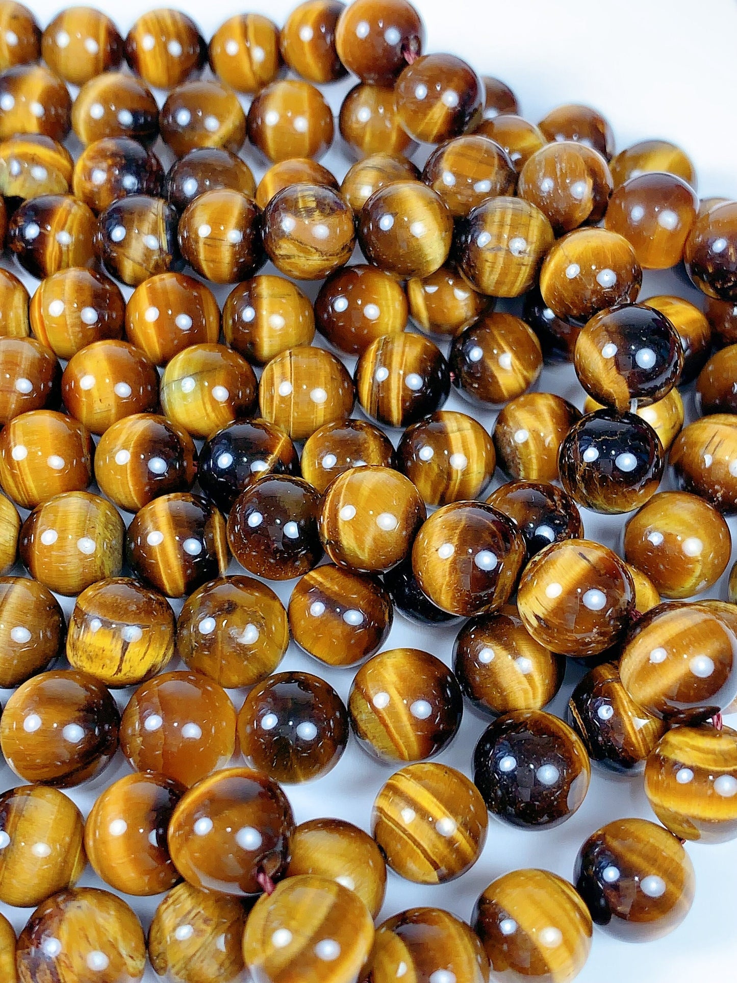 Golden Tiger's Eye Beads: Grade AA Natural Gemstone Strand (15.5")