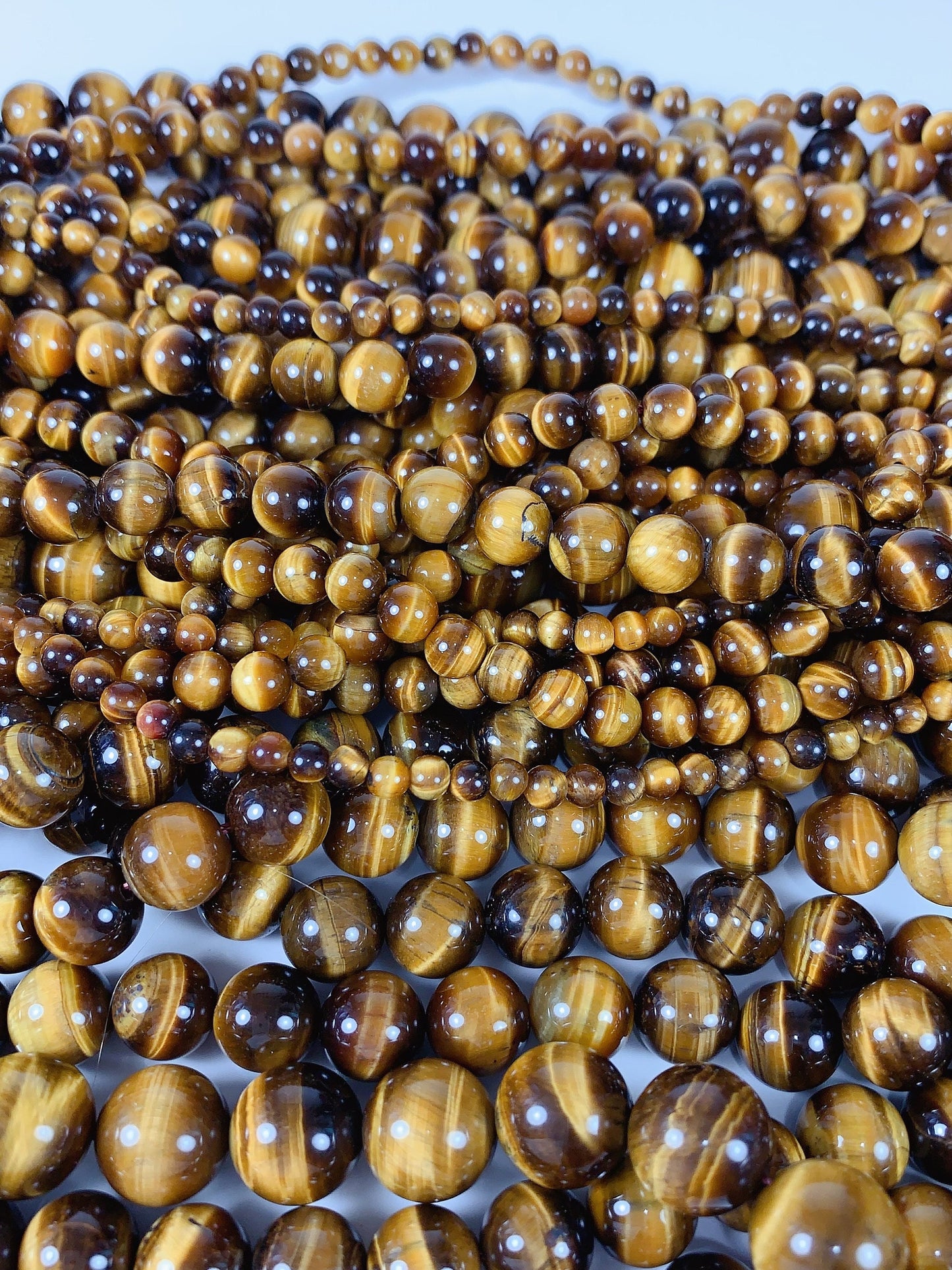 Golden Tiger's Eye Beads: Grade AA Natural Gemstone Strand (15.5")