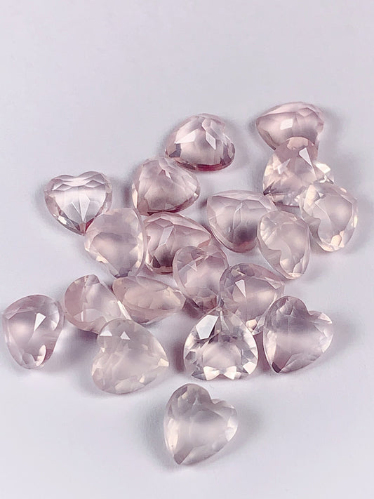 8mm Grade AAA Genuine Natural Rose Quartz Loose Gems Gemstone heart cut