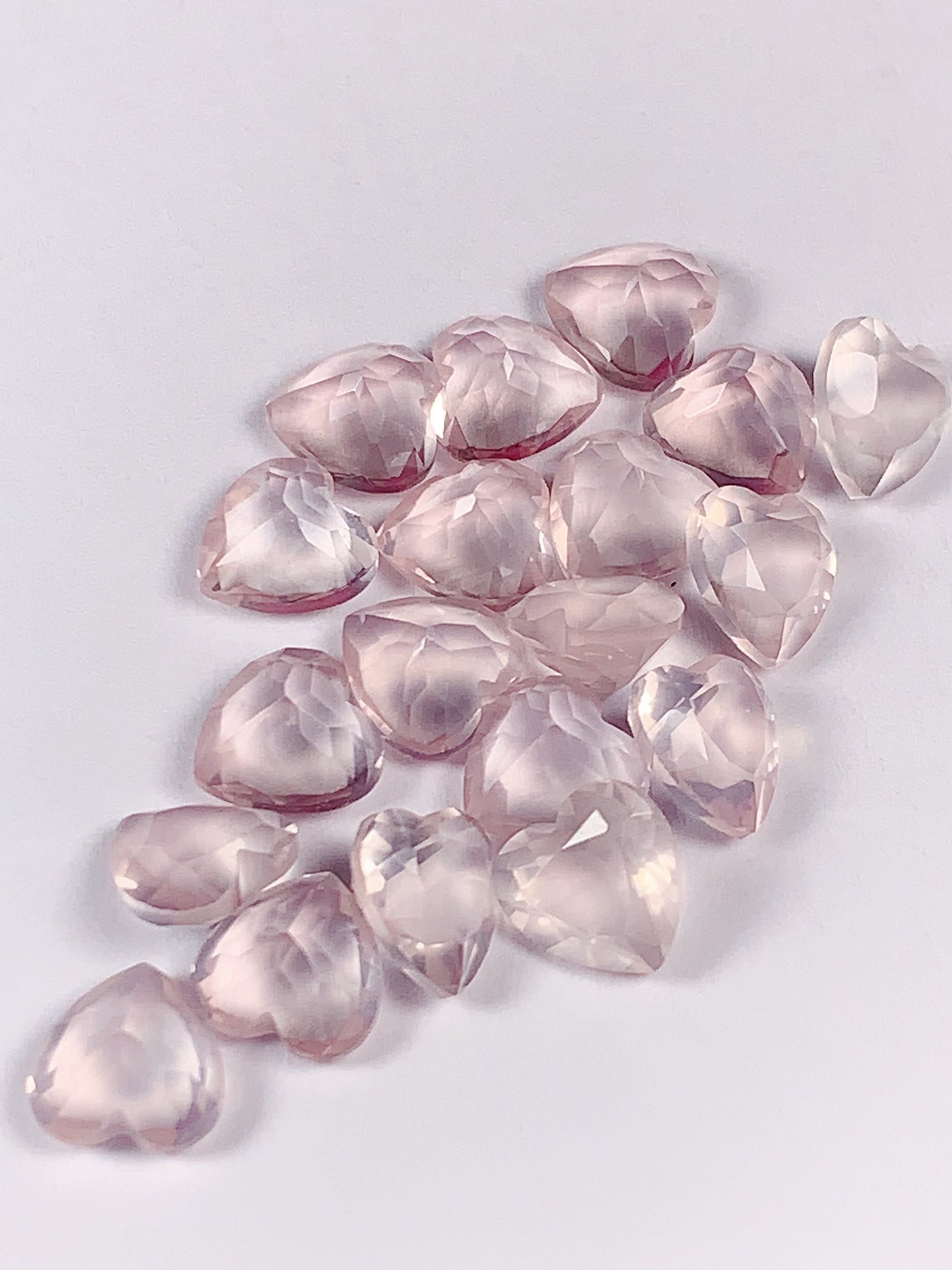 8mm Grade AAA Genuine Natural Rose Quartz Loose Gems Gemstone heart cut