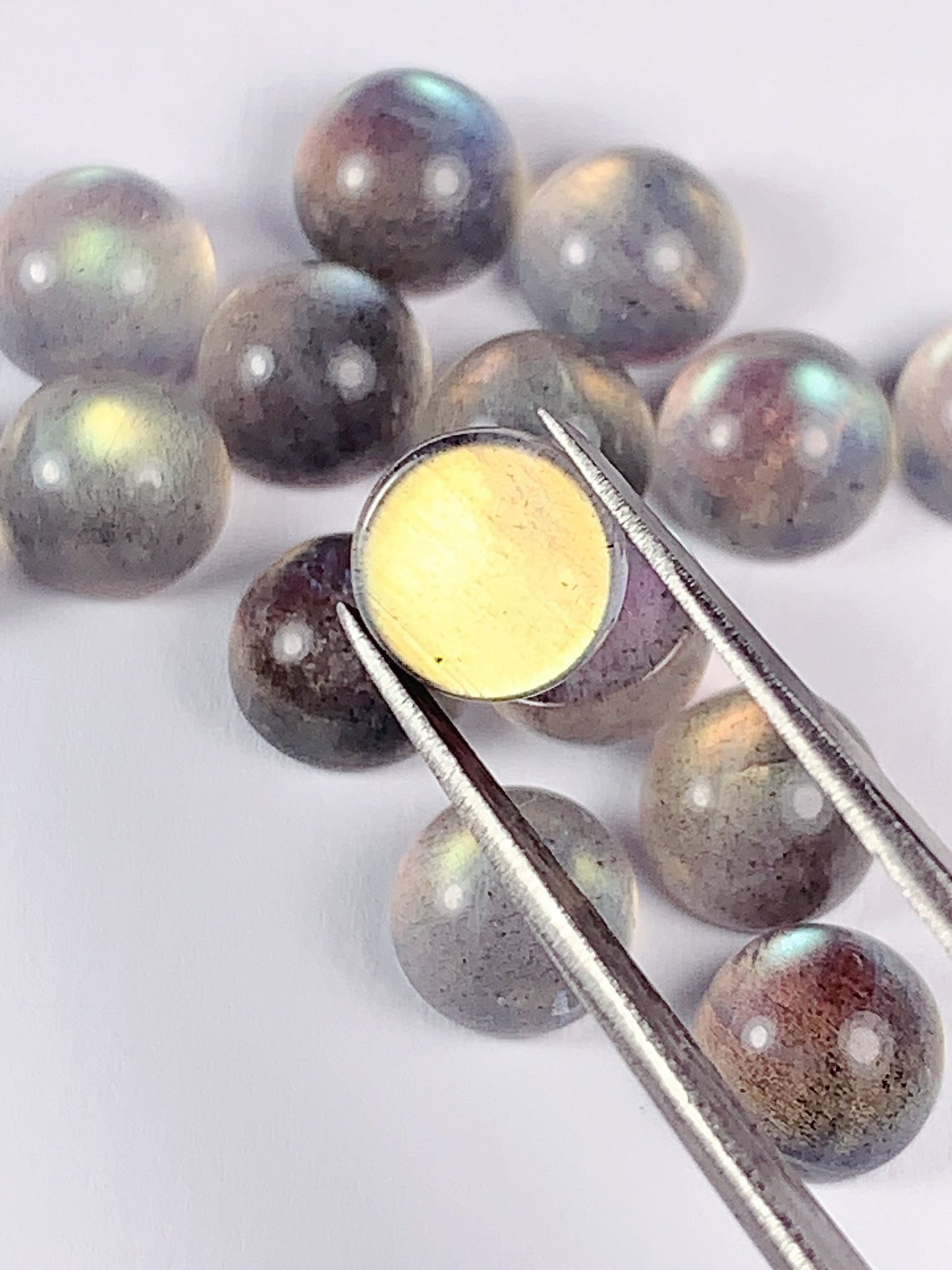 8mm AAA Gray Blue Labradorite Gemstone: Natural Round Cut Loose Stone