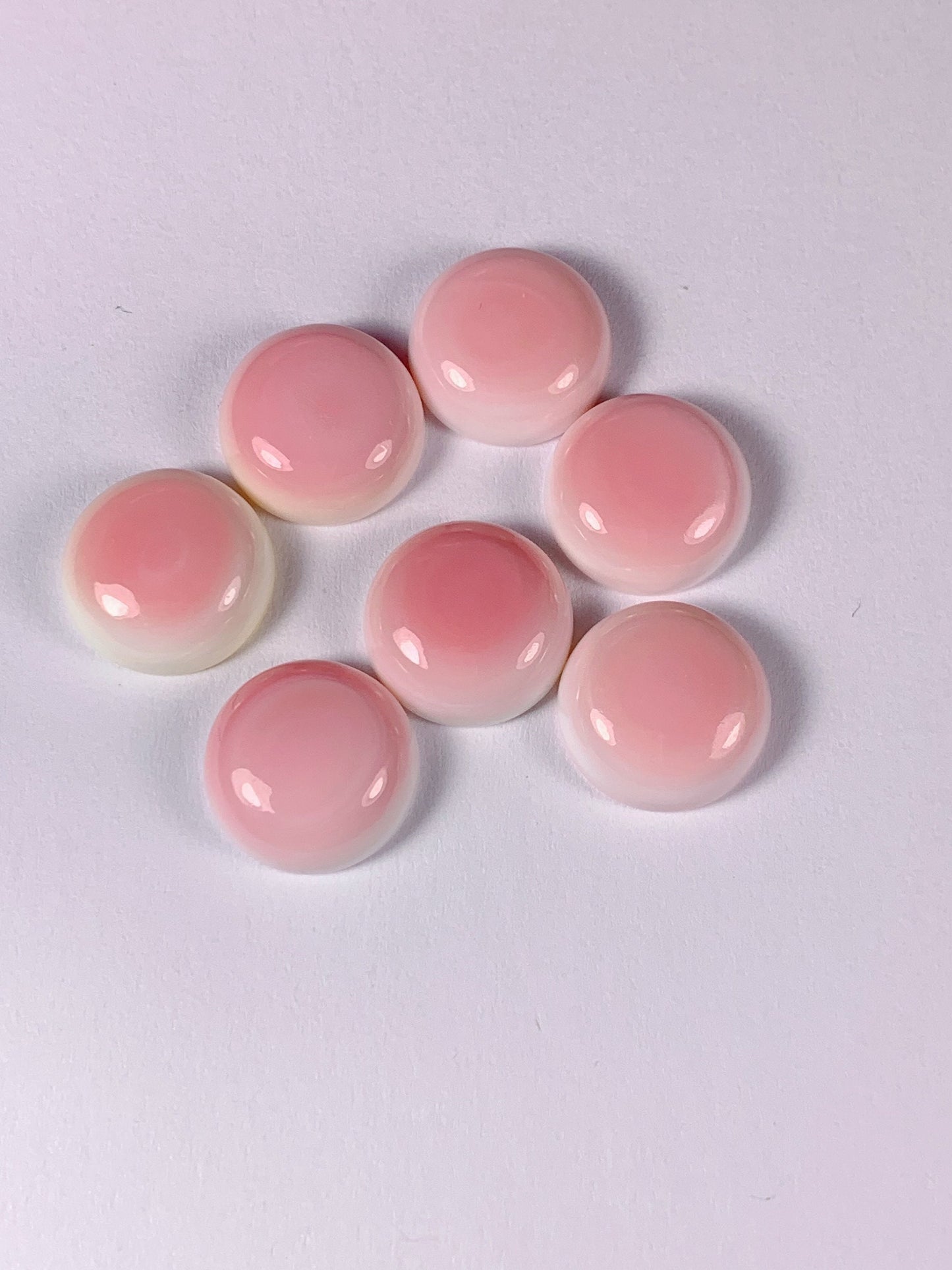 10mm  12mm  Genuine Natural Queen conch  Loose Gems Gemstone  Smooth Round cut