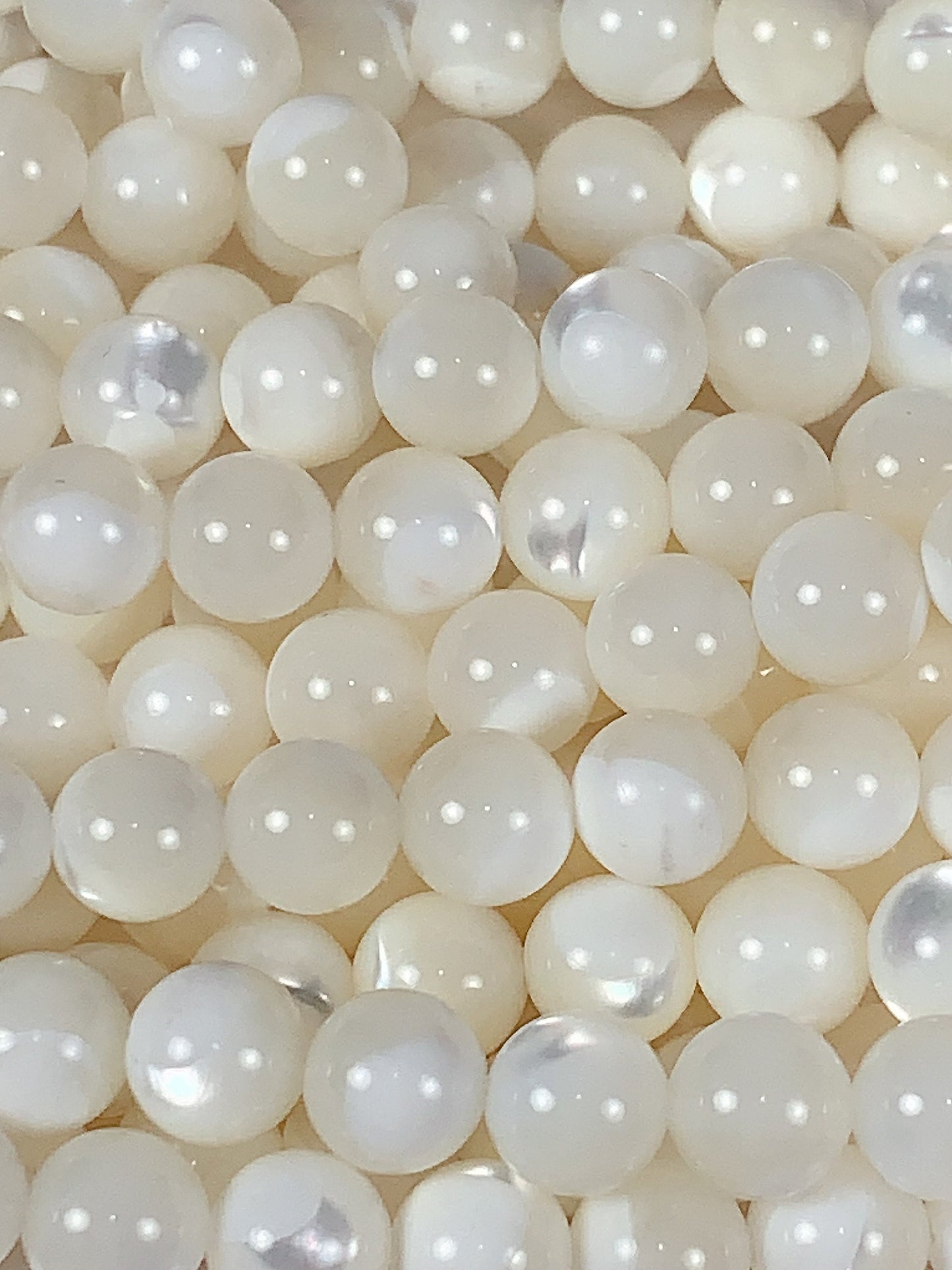 AAA Natural White Mother of Pearl Shell Smooth Round Beads Gemstone Strand  15" 2mm 3mm 4mm 6mm 8mm 10mm 12mm 14mm