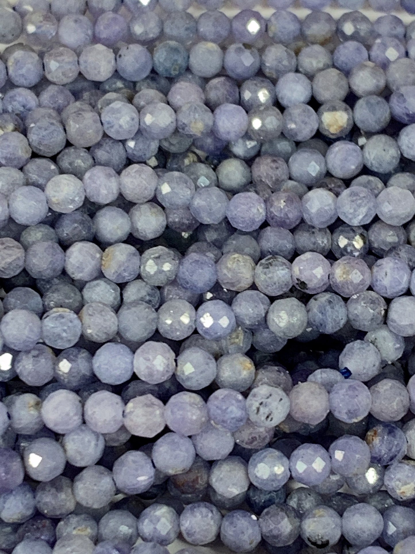 Genuine Natural Blue Tanzanite Faceted Round Beads 15.5" Strand 2mm 3mm 4mm