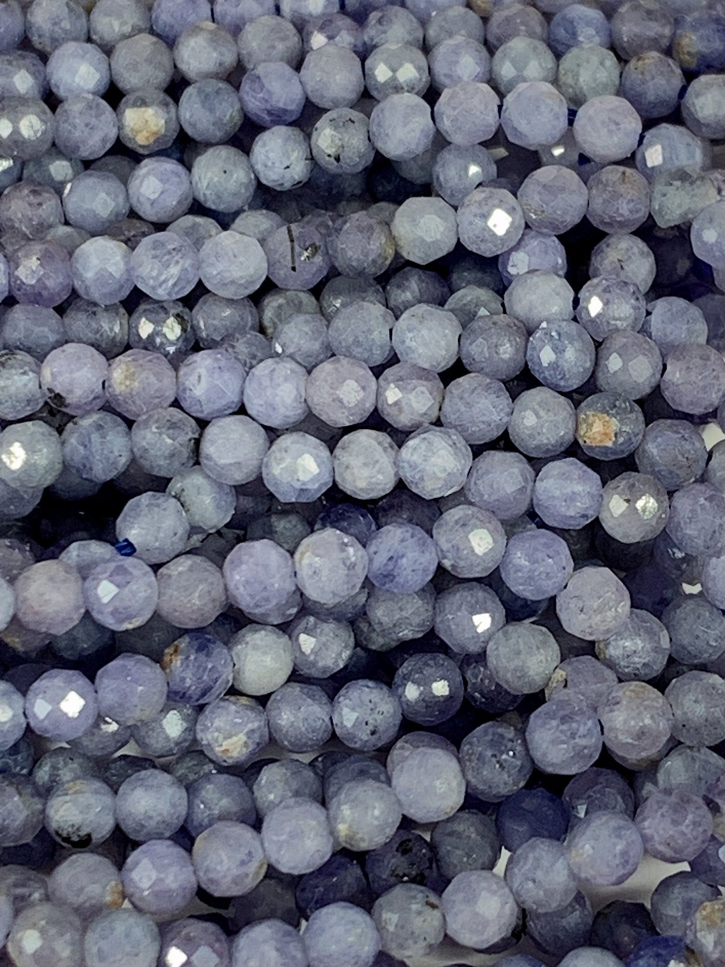 Genuine Natural Blue Tanzanite Faceted Round Beads 15.5" Strand 2mm 3mm 4mm